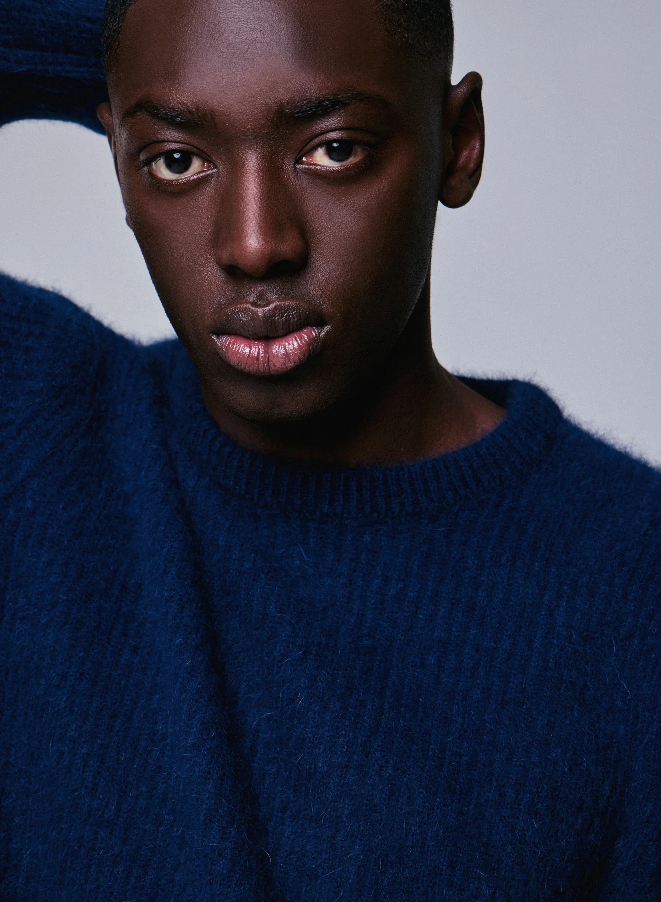 Pull Marine Col Rond Manches Longues en Laine / Fox / Polyamide - Image 4