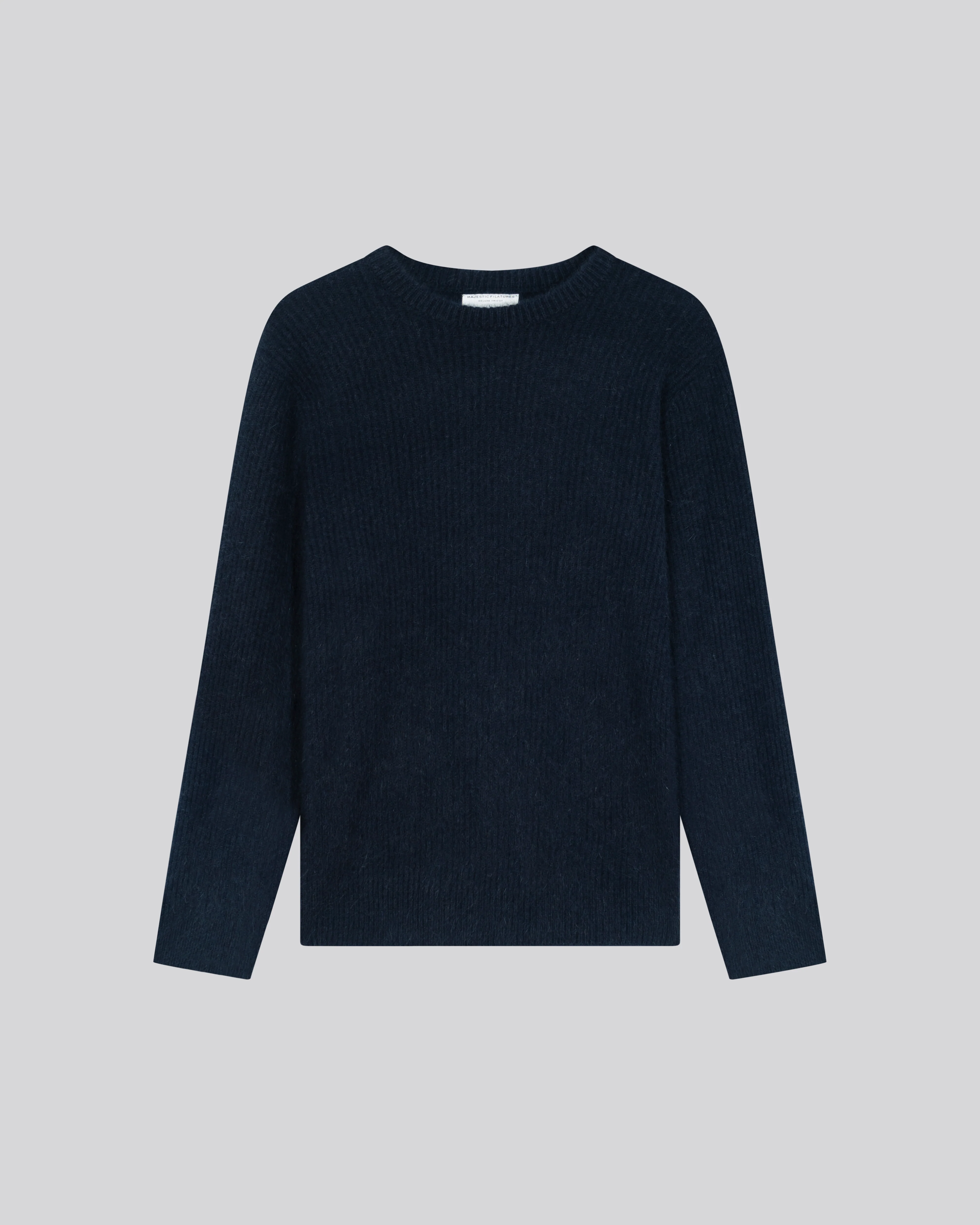 Pull Marine Col Rond Manches Longues en Laine / Fox / Polyamide - Image 6