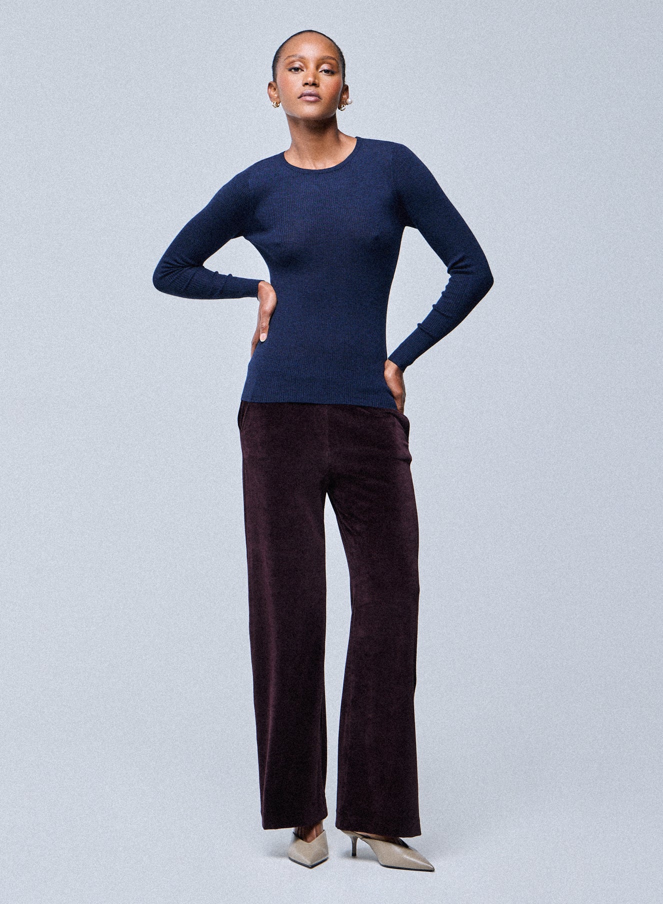 Pull Marine Col Rond Manches Longues en Laine merinos - Image 5