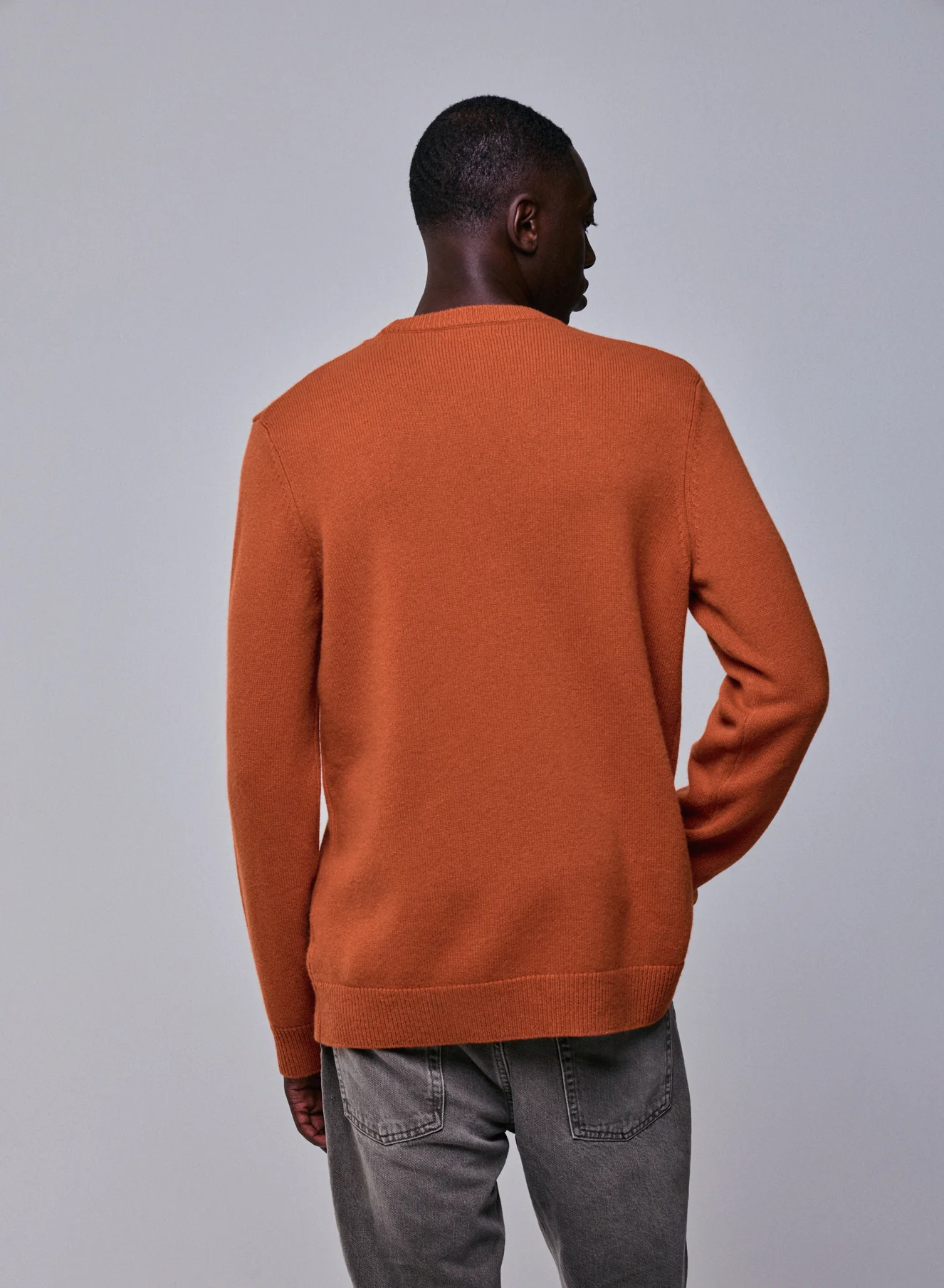 Pull Orange Col Rond Manches Longues en Laine merinos - Image 6