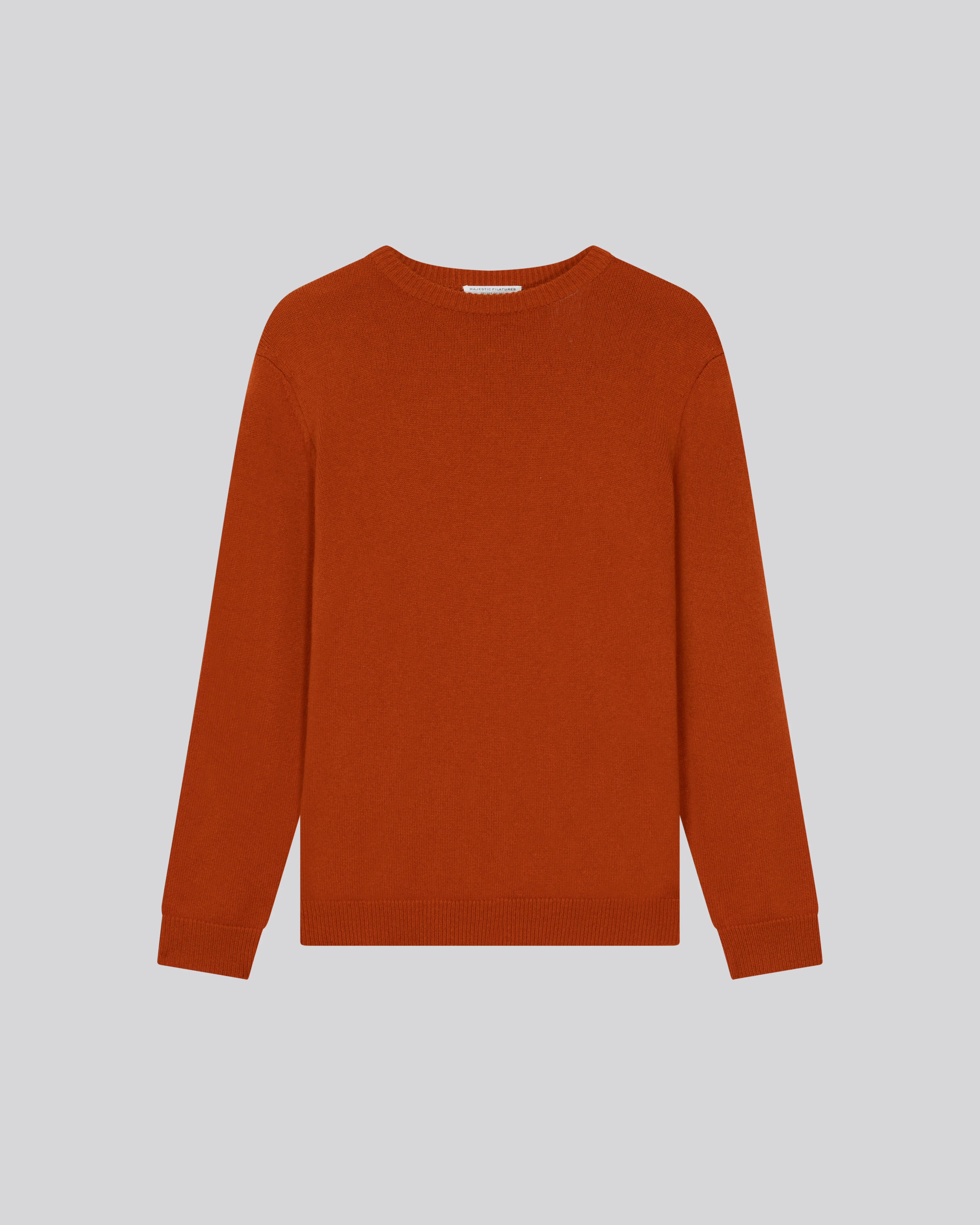 Pull Orange Col Rond Manches Longues en Laine merinos - Image 7