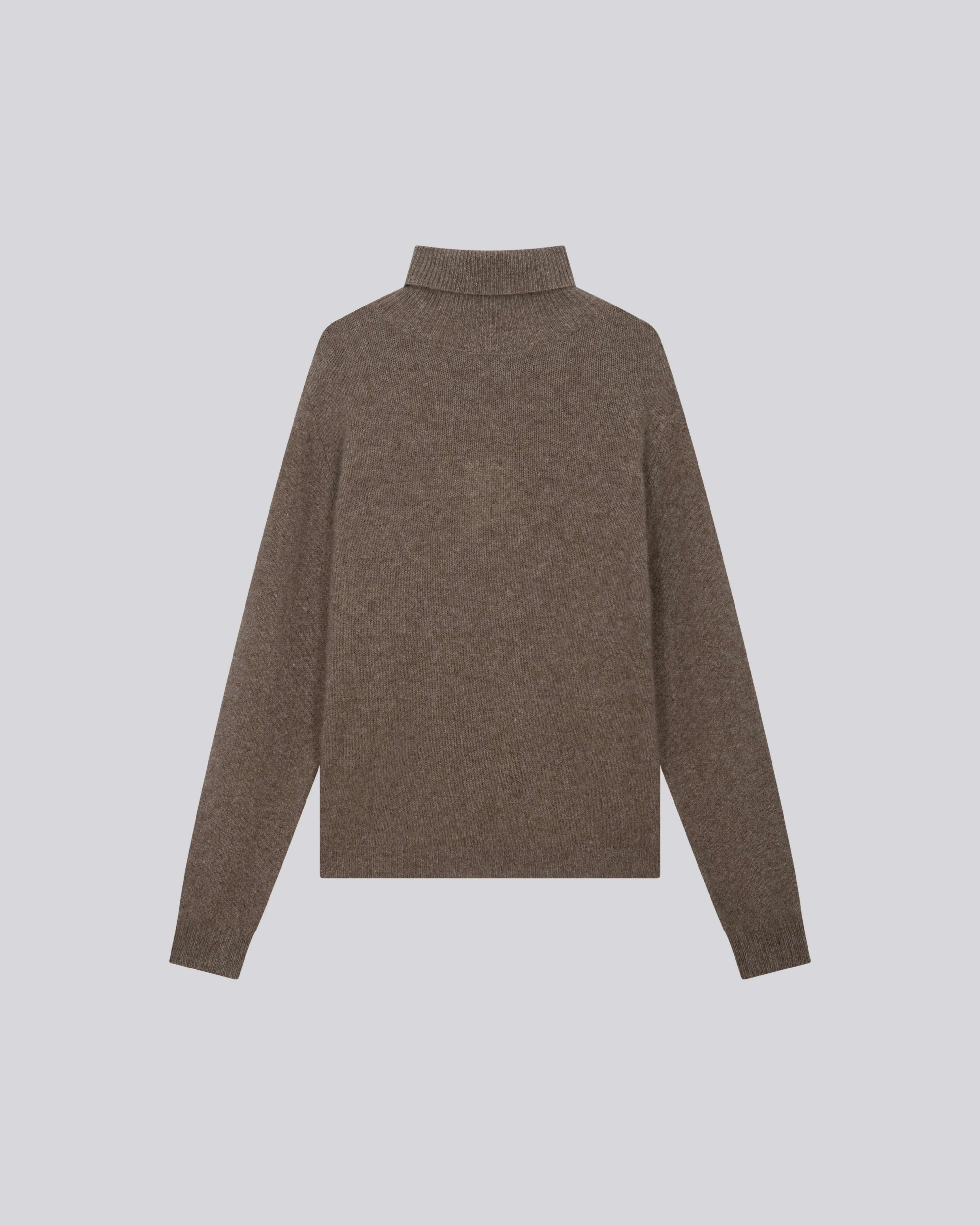 Pull Marron Col Roulé Manches Longues en Laine / Fox / Polyamide - Image 6