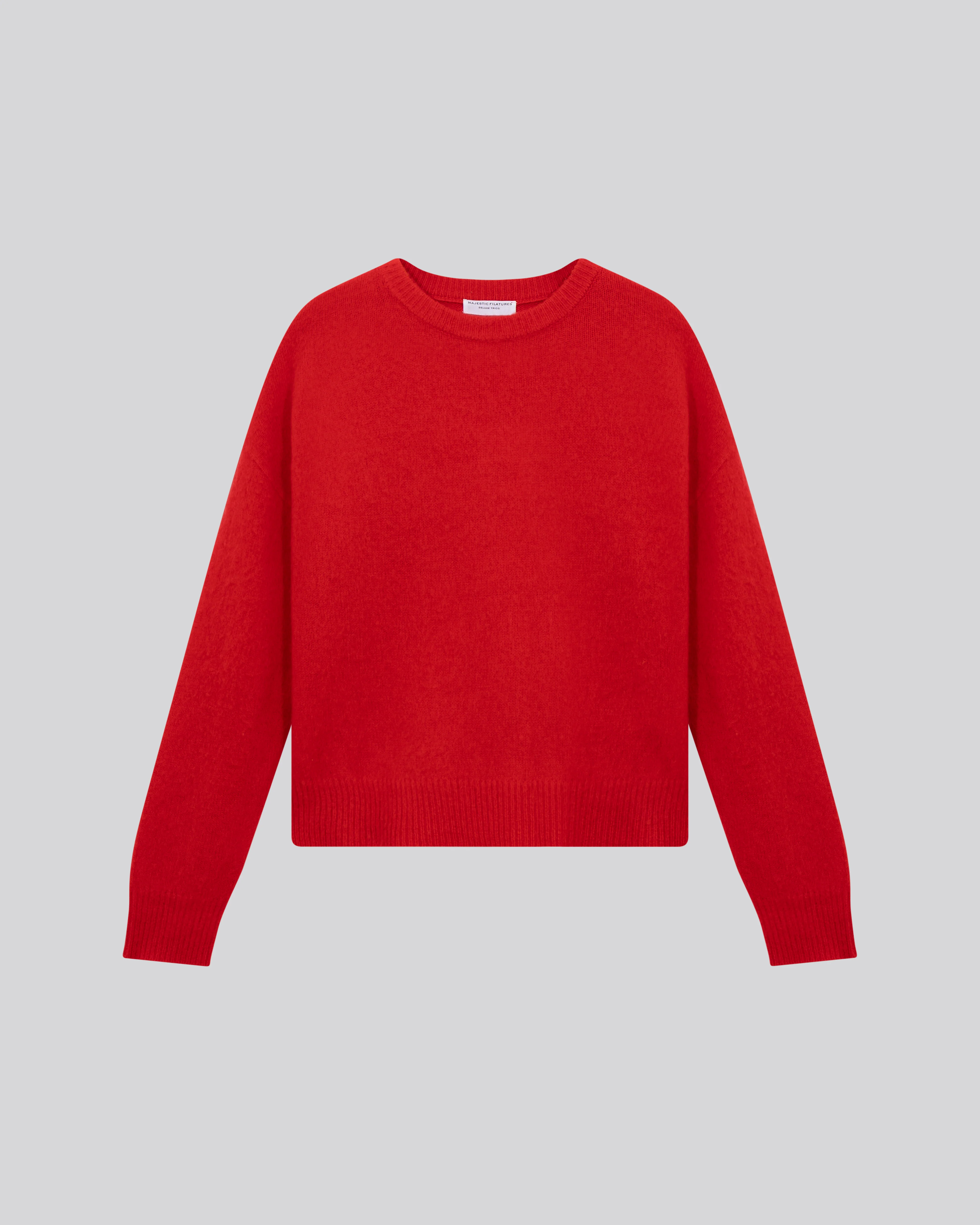 Pull Orange Col Rond Manches Longues en Laine / Cachemire - Image 5