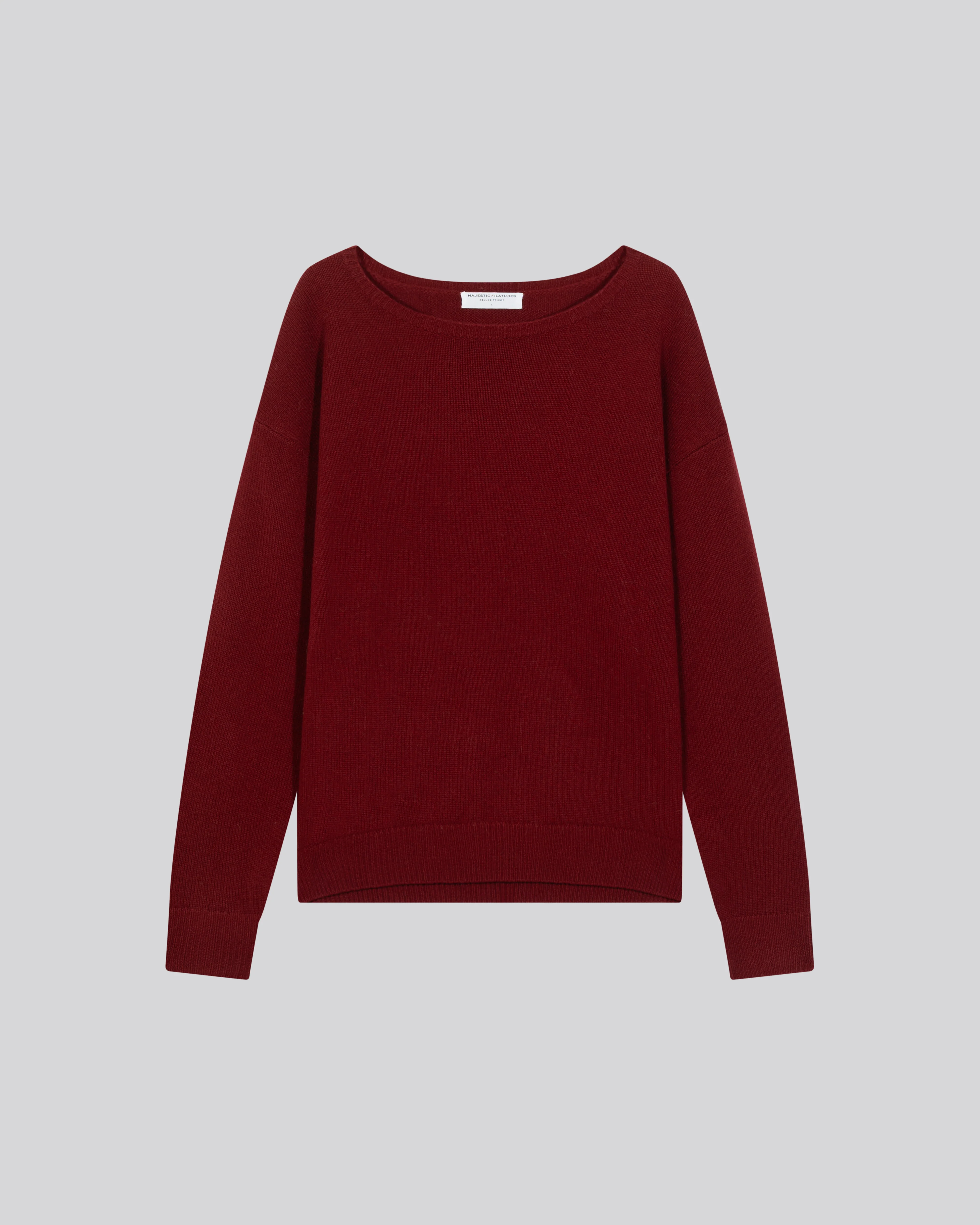 Pull Rouge Col Rond Manches Longues en Laine merinos - Image 6