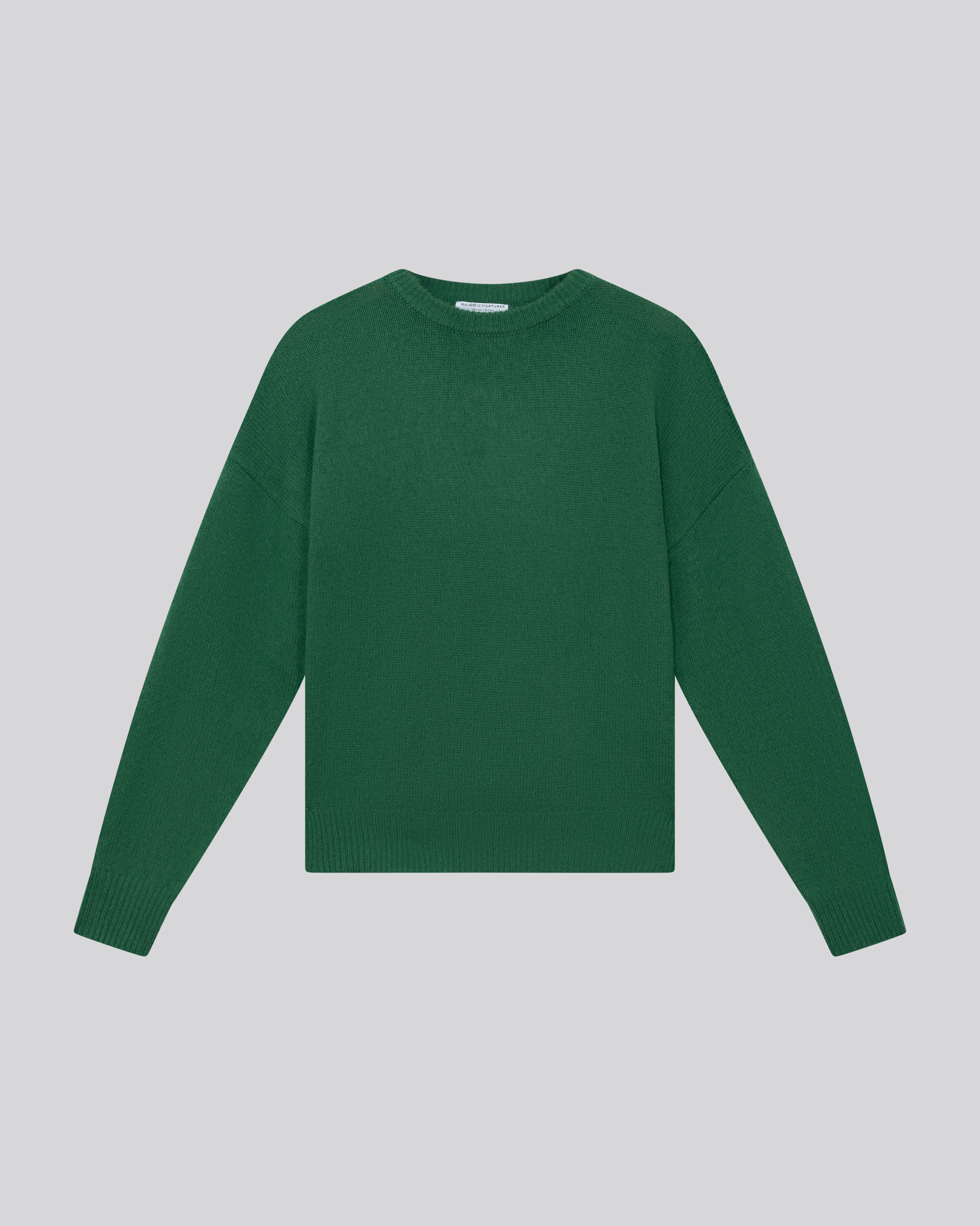 Pull Vert Col Rond Manches Longues en Laine / Cachemire - Image 6