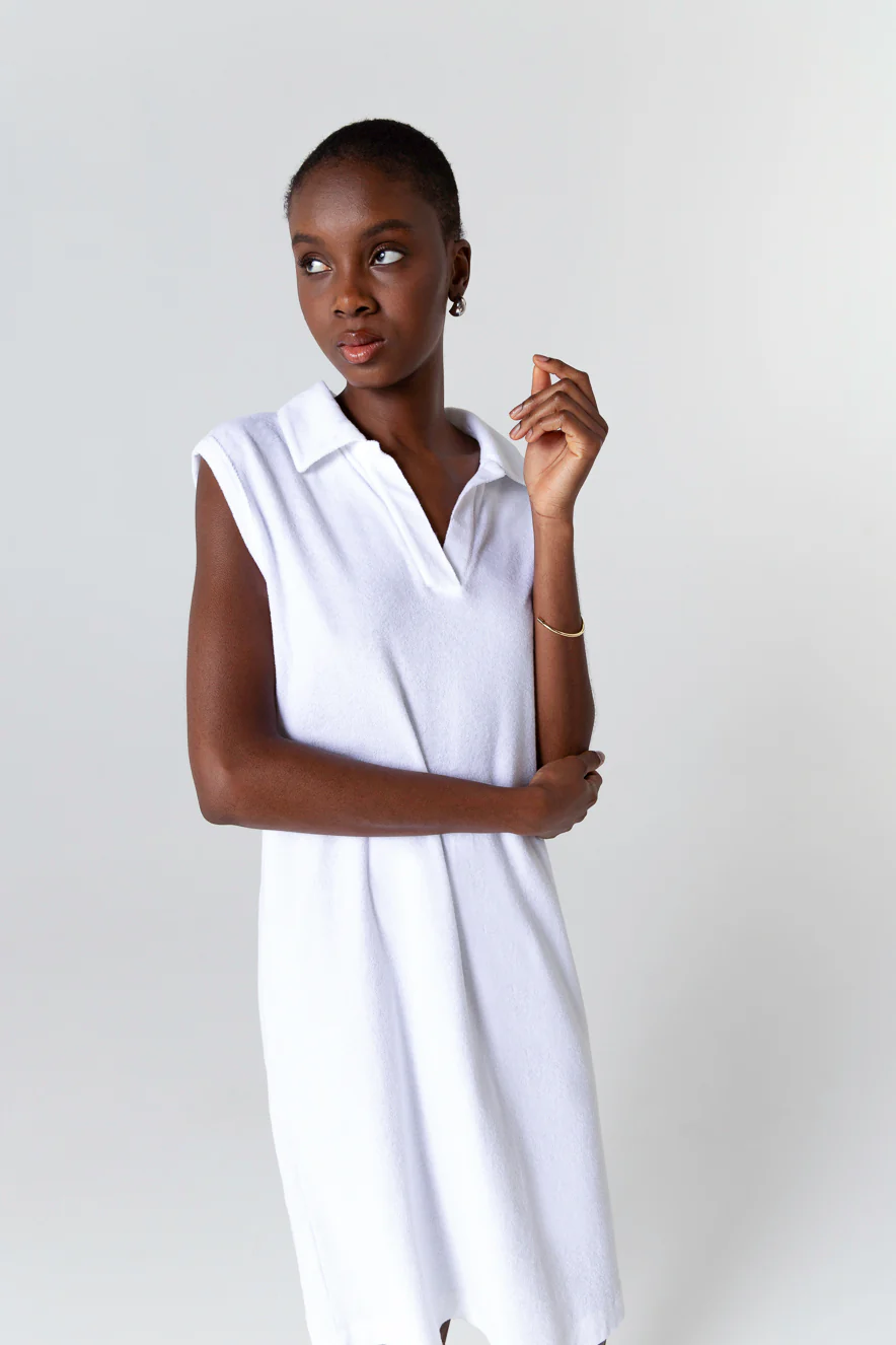 Robe Milk Col Tunisien Sans Manches en Coton organique / Polyamide - Image 5