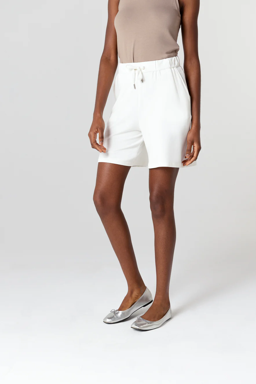 Shorts Crème en Viscose / Elasthanne