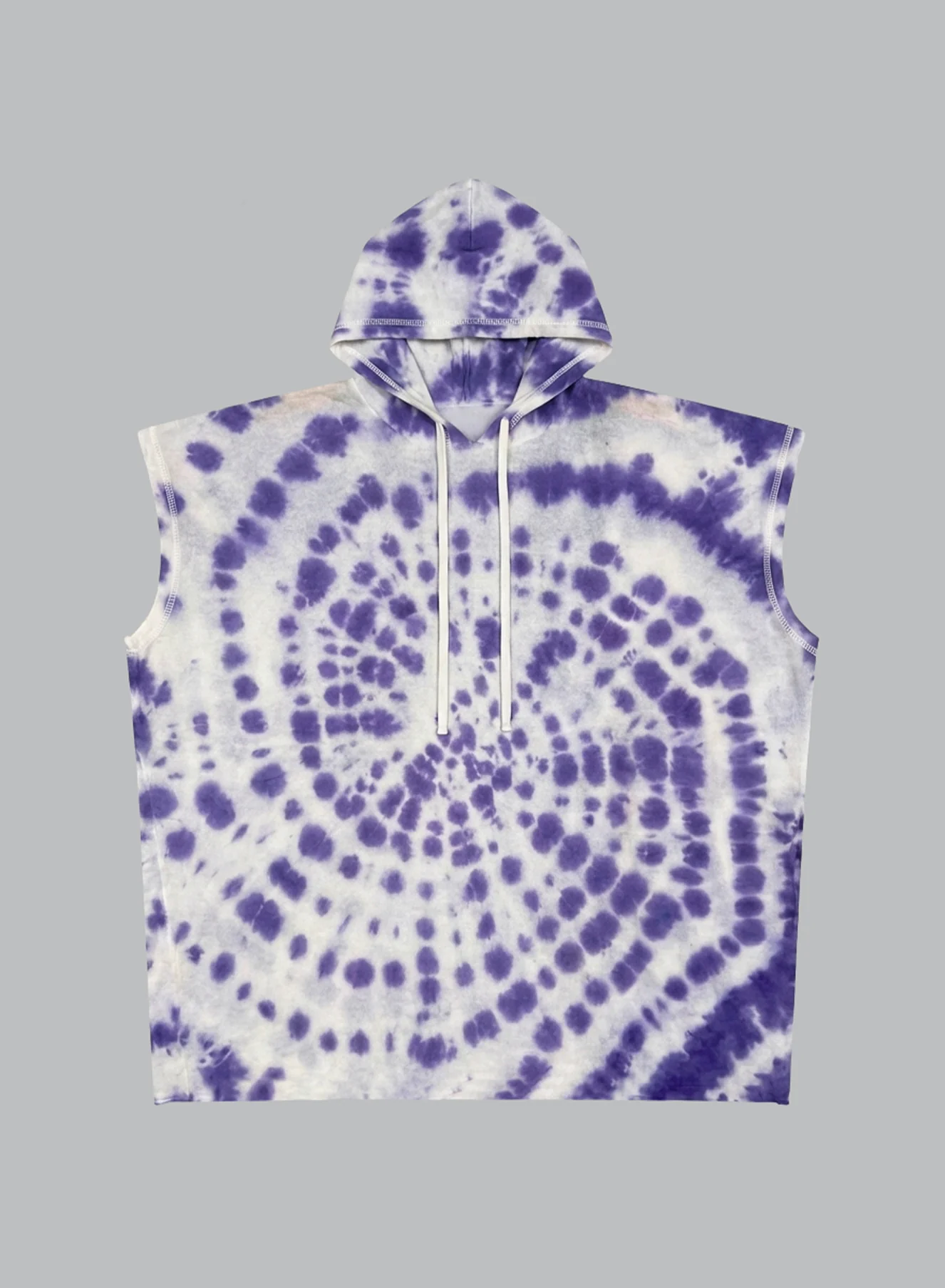Sweat Améthyste Tie-dye à Capuche Sans Manches en Cachemire - Image 7