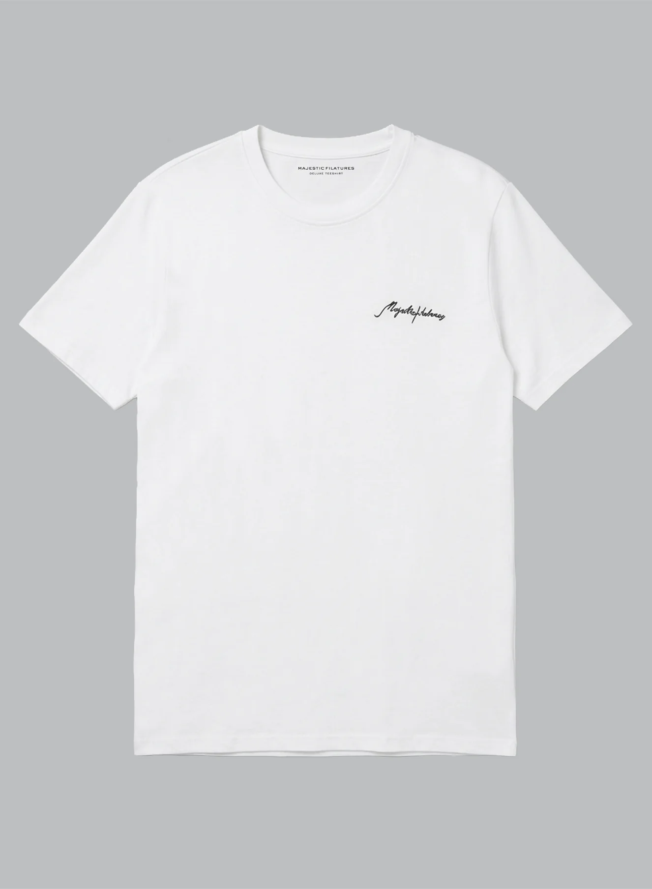 T-shirt Blanc Col Rond Manches Courtes en Coton Organique / Coton Recyclé - Image 5