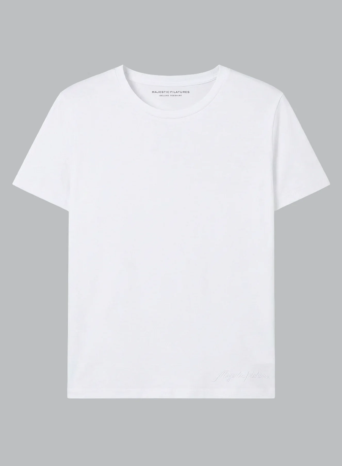T-shirt Blanc Col Rond Manches Courtes en Coton organique - Image 6