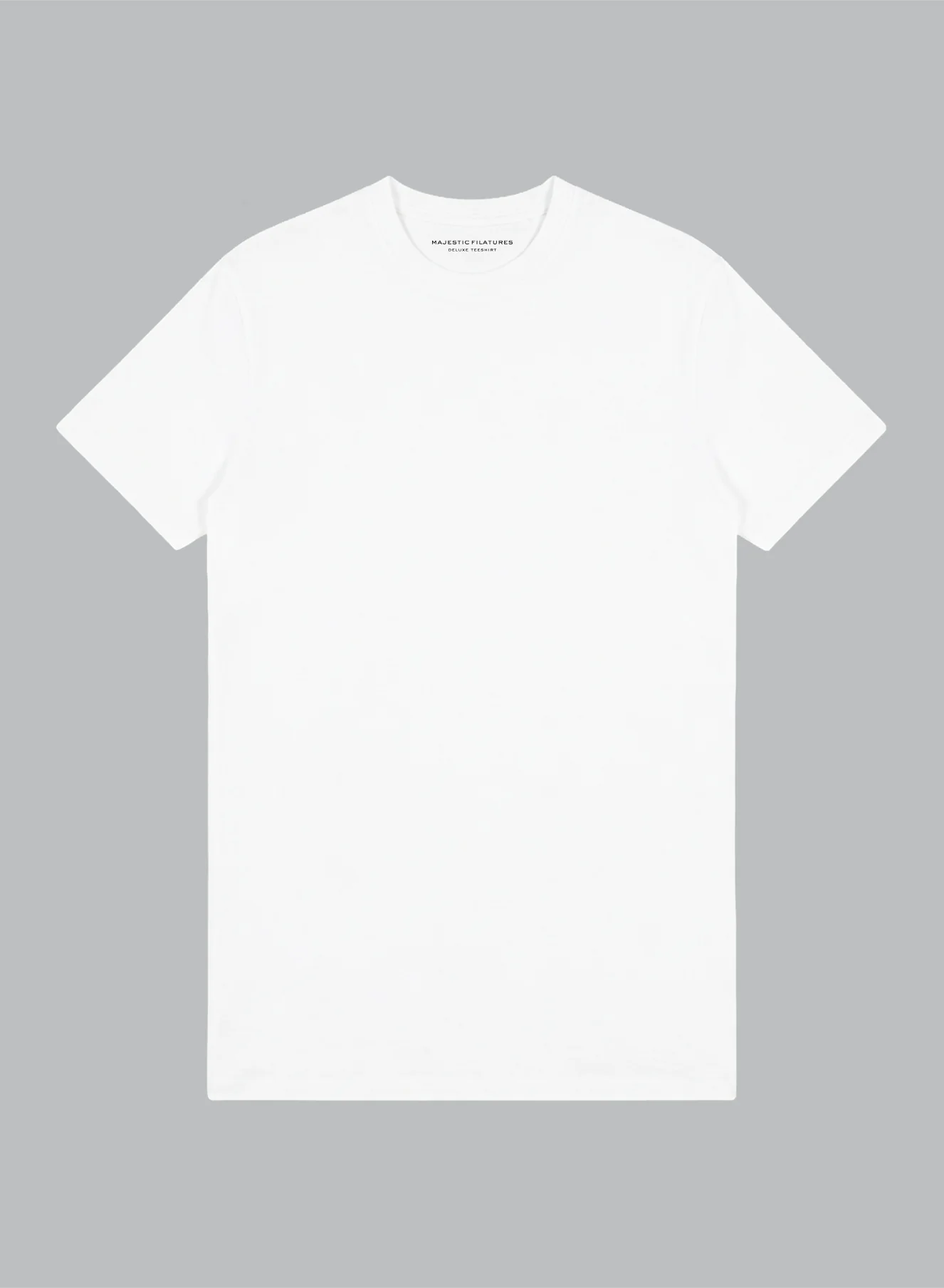 T-shirt Blanc Col Rond Manches Courtes en Coton Supima - Image 5