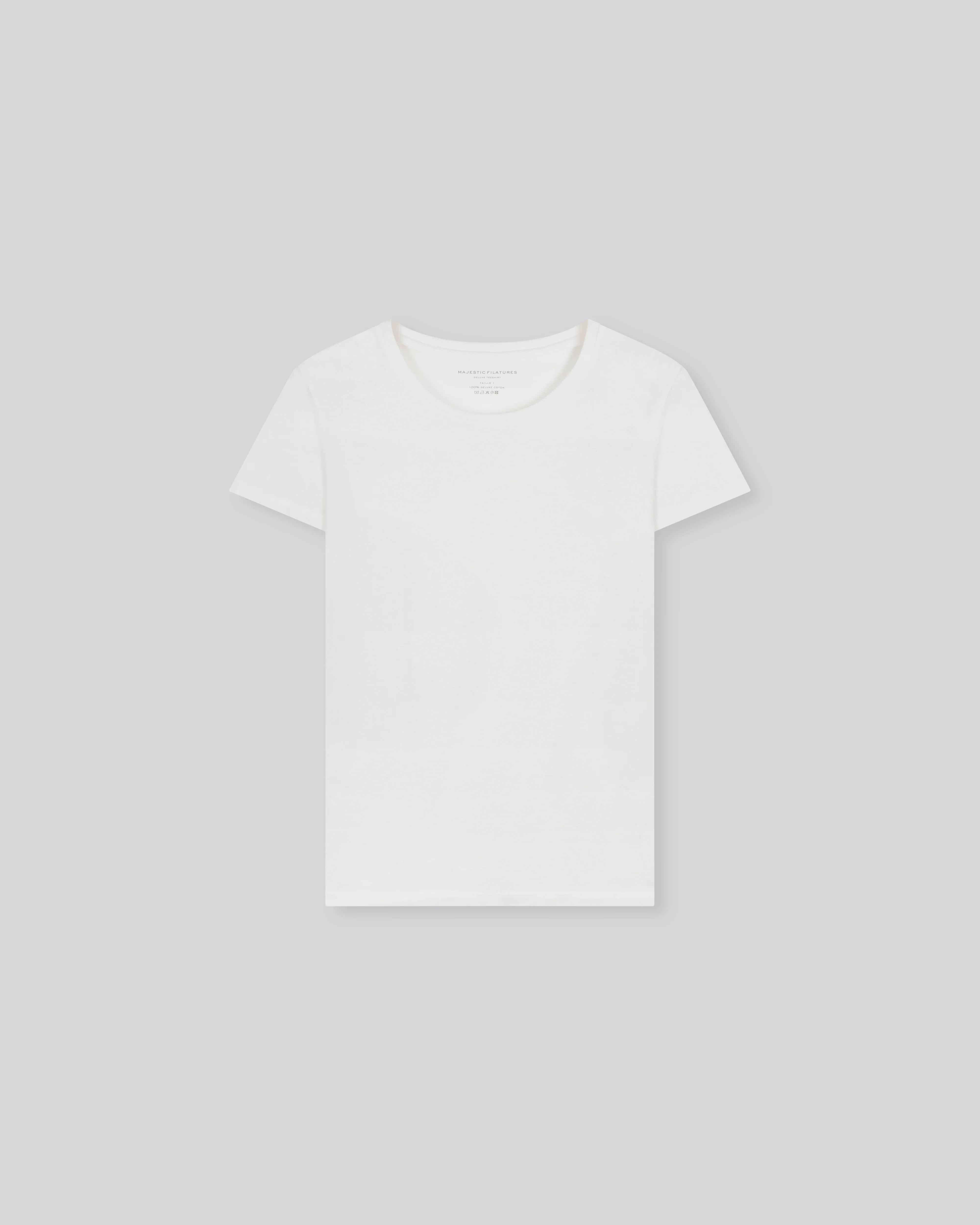 T-shirt Blanc Jamie Col Rond Manches Courtes en Coton Organique - Image 6
