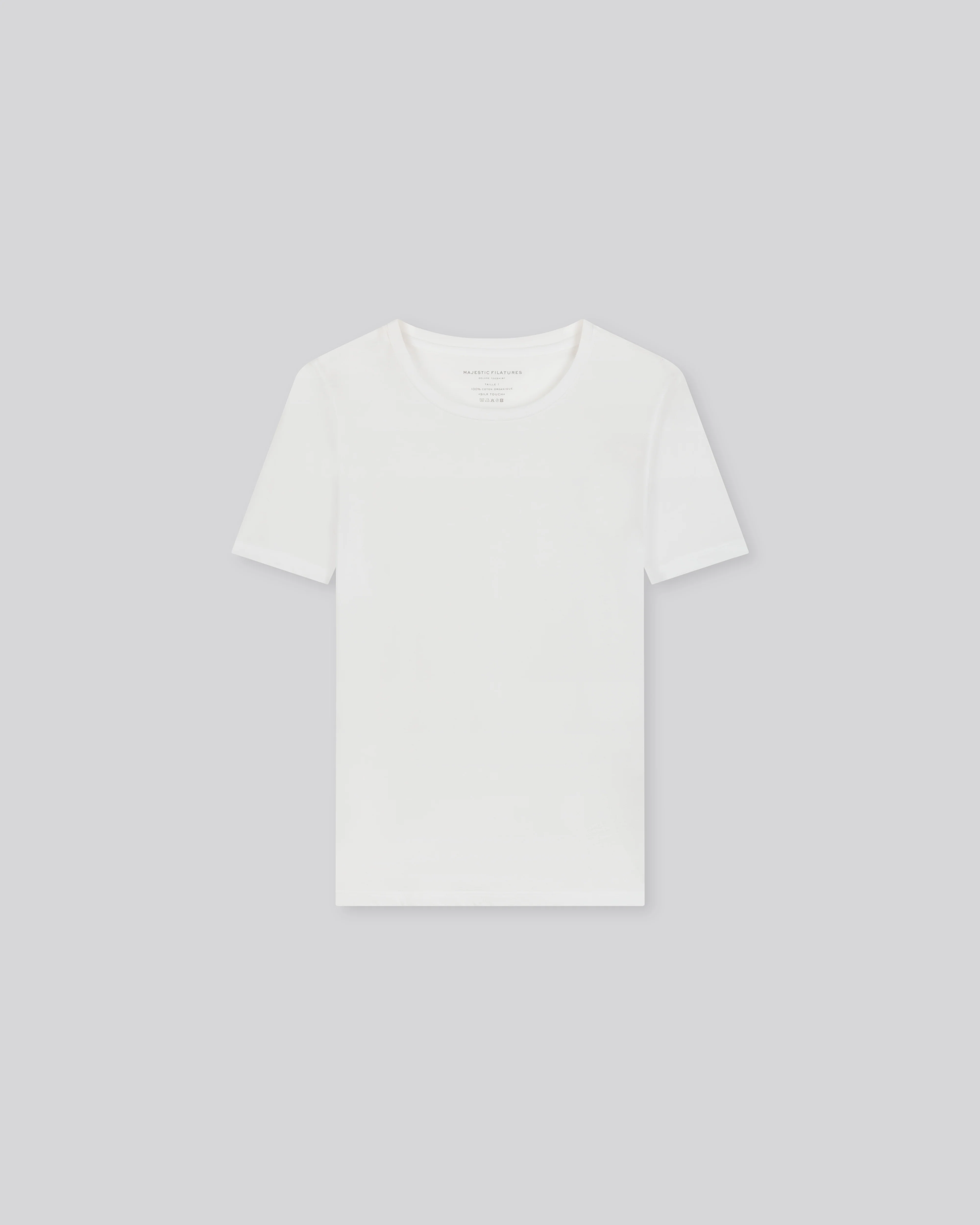 T-shirt Blanc Polly Col Rond Manches Courtes en Coton - Image 10