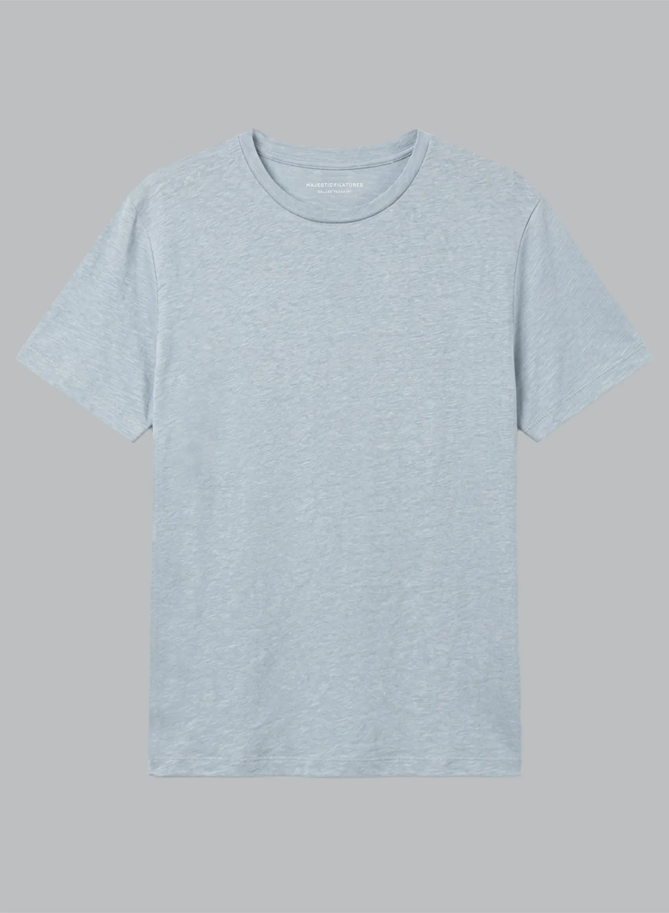 T-shirt Bleu Calanques Col Rond Manches Courtes en Lin / Elasthanne - Image 6