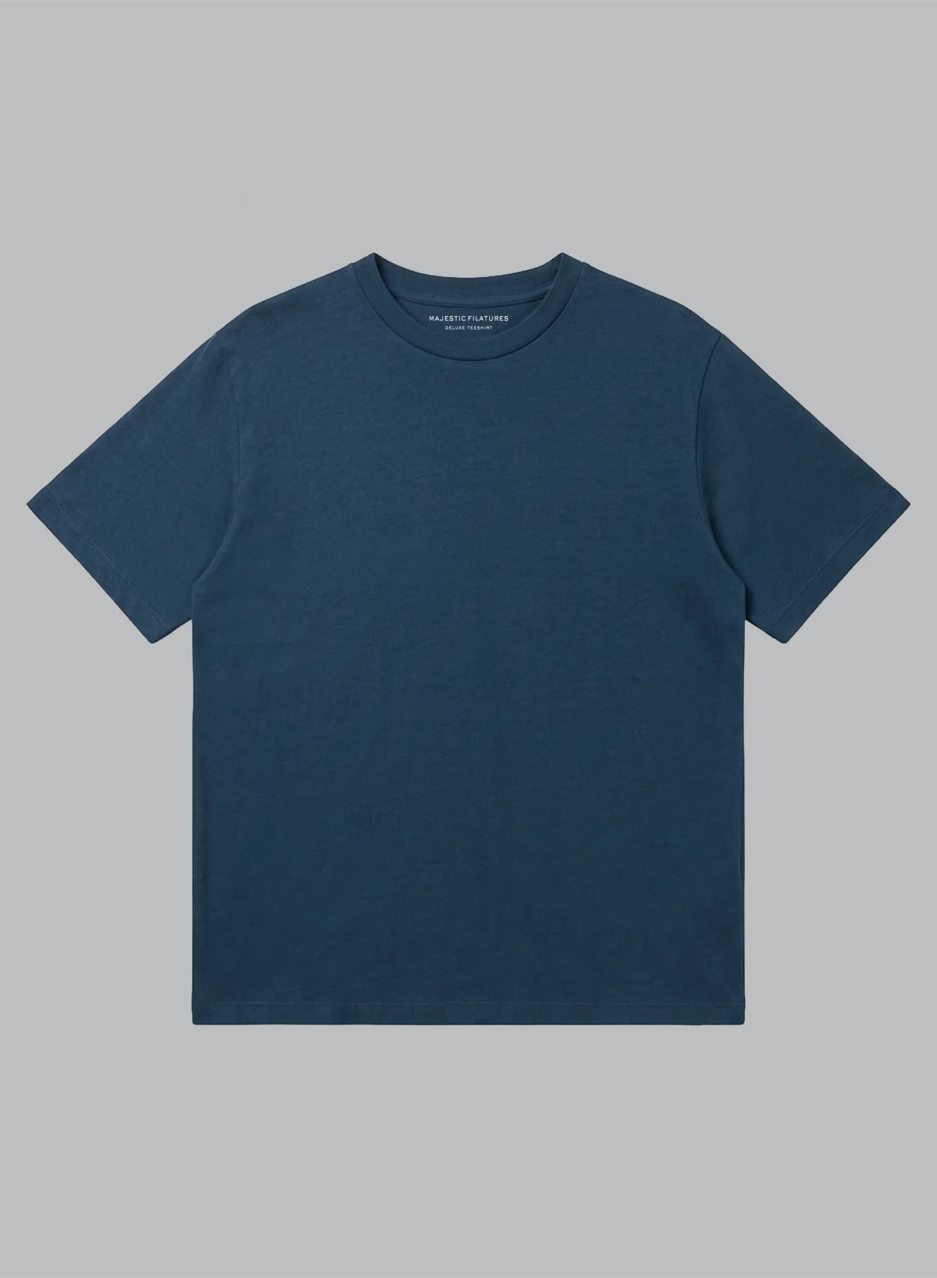 T-shirt bleu foncé Col Rond Manches Courtes en Lyocel, Tencel / Coton organique - Image 6