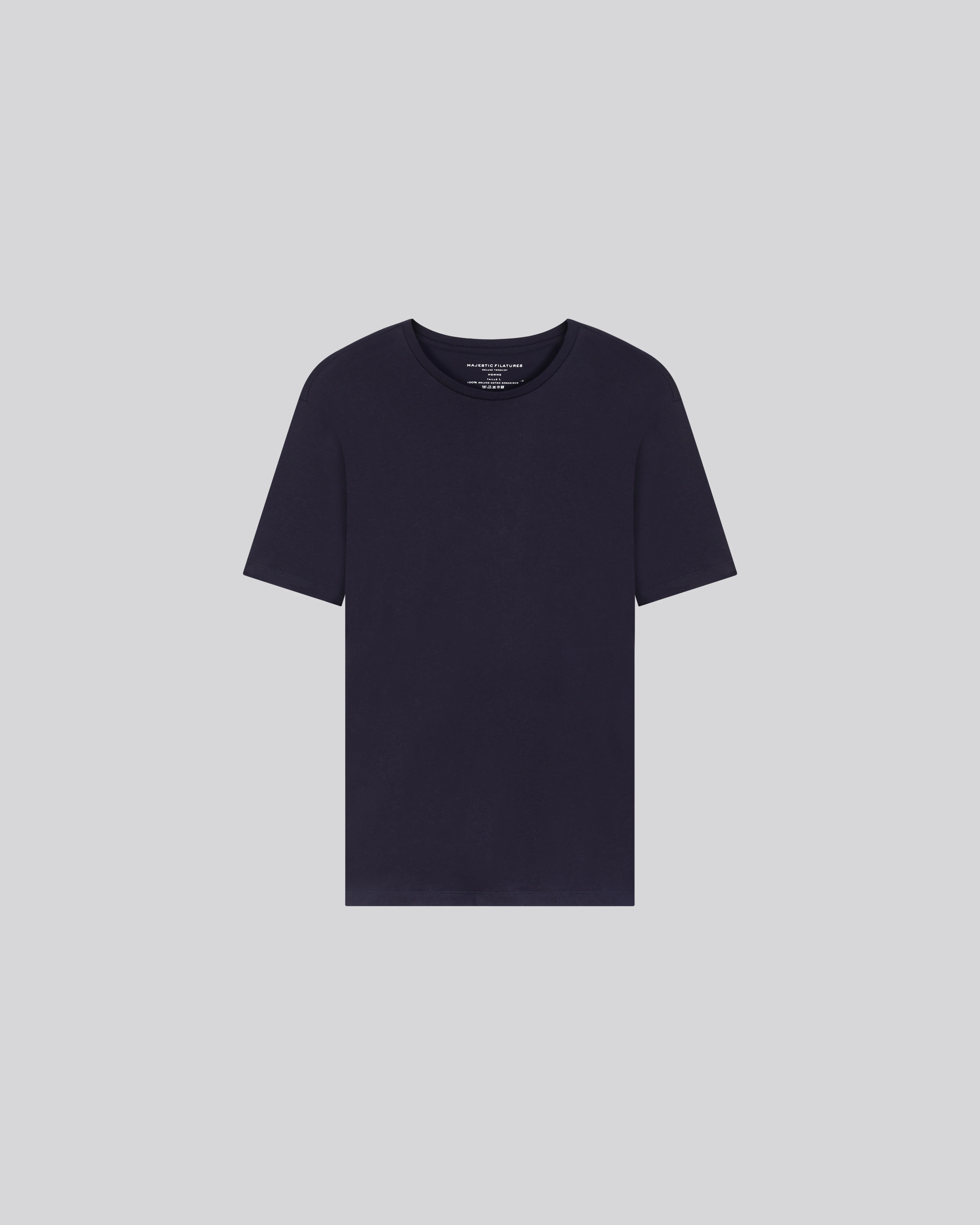 T-shirt Marine Julien Col Rond Manches Courtes en Deluxe Coton - Image 7
