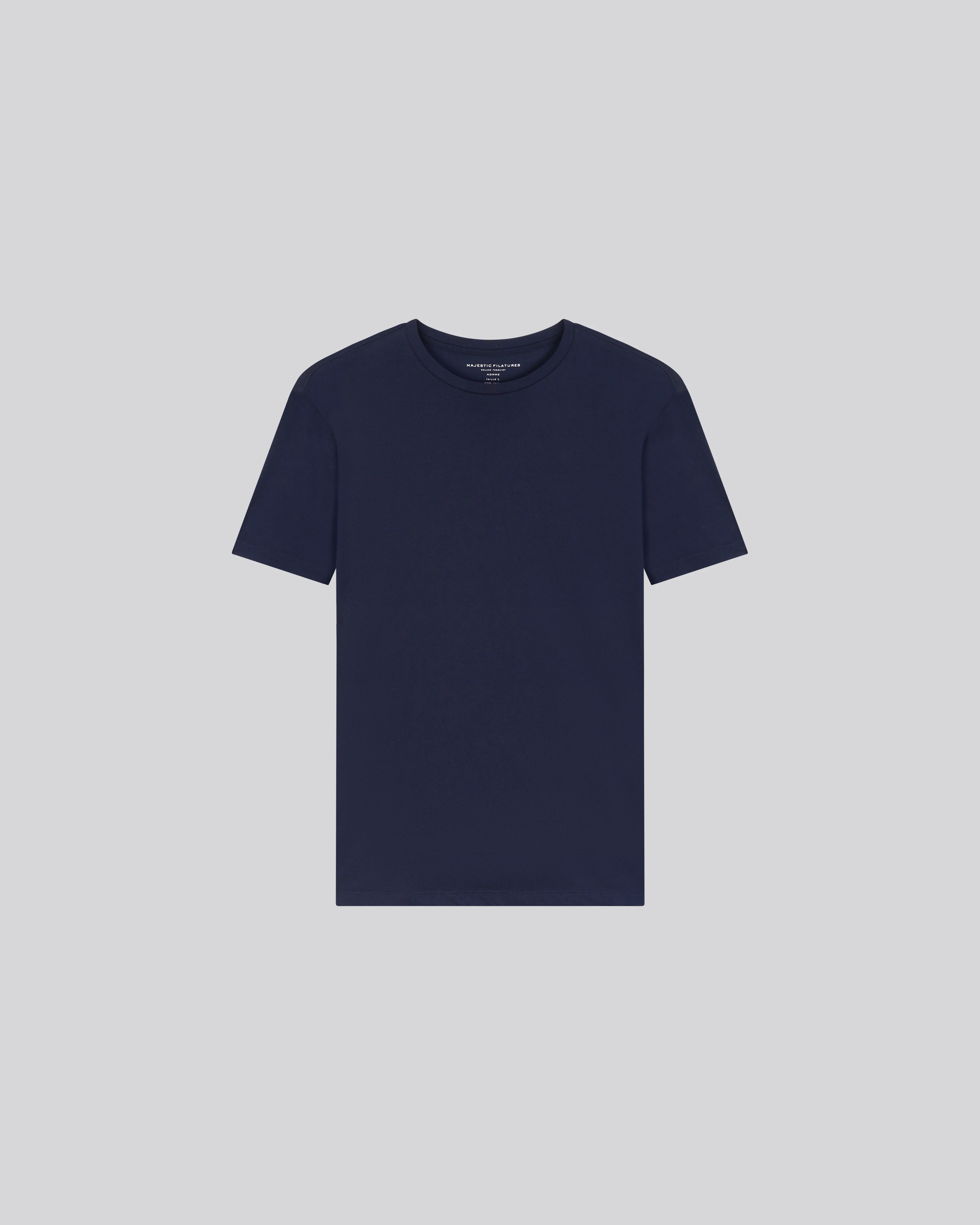 T-shirt Marine Patrice Col Rond Manches Courtes en Coton - Image 6