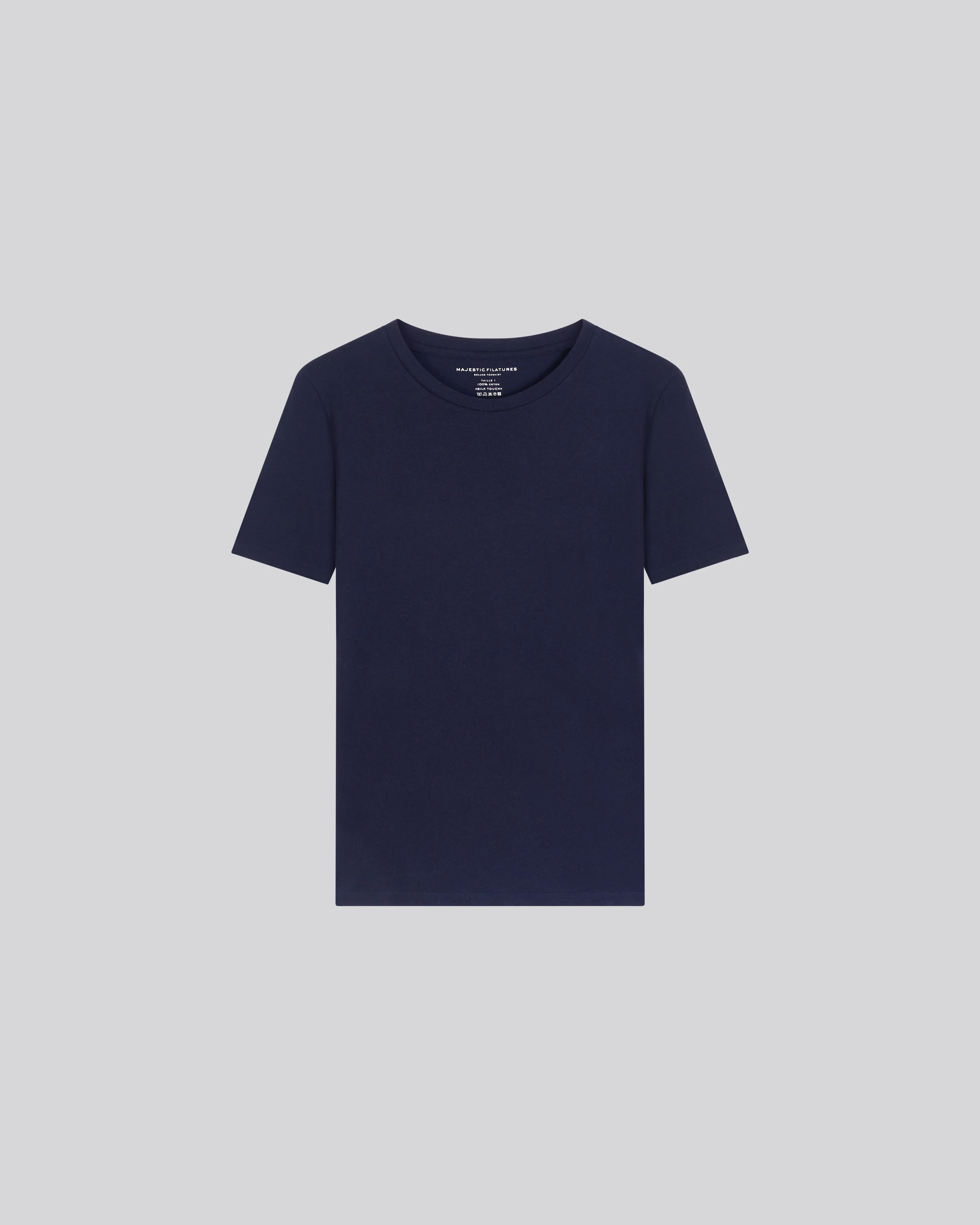 T-shirt Marine Polly Col Rond Manches Courtes en Coton - Image 6