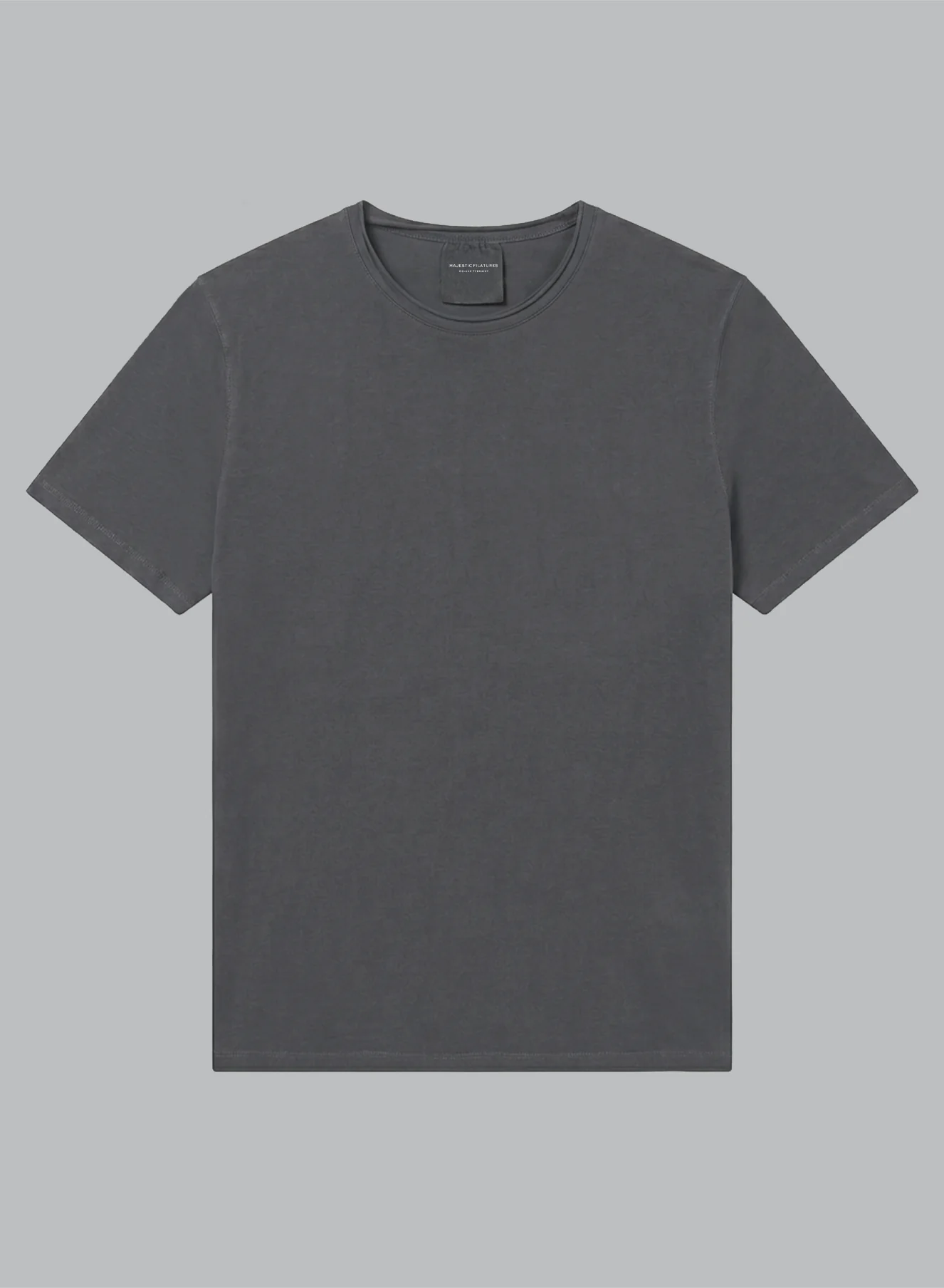 T-shirt Noir Col Rond Manches Courtes en Coton organique / Elasthanne - Image 6