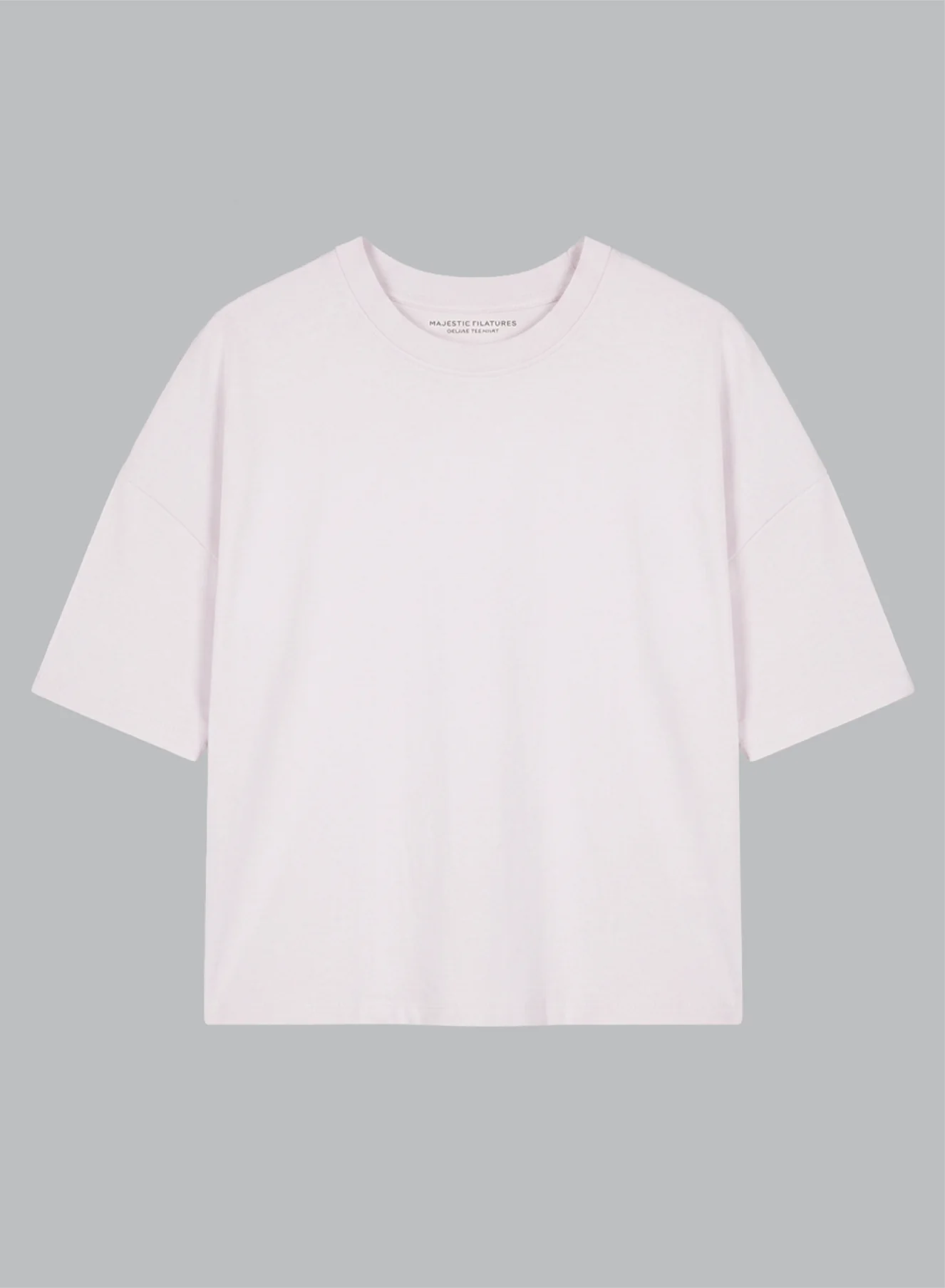 T-shirt Rose Col Rond Manches Courtes en Coton Organique - Image 5