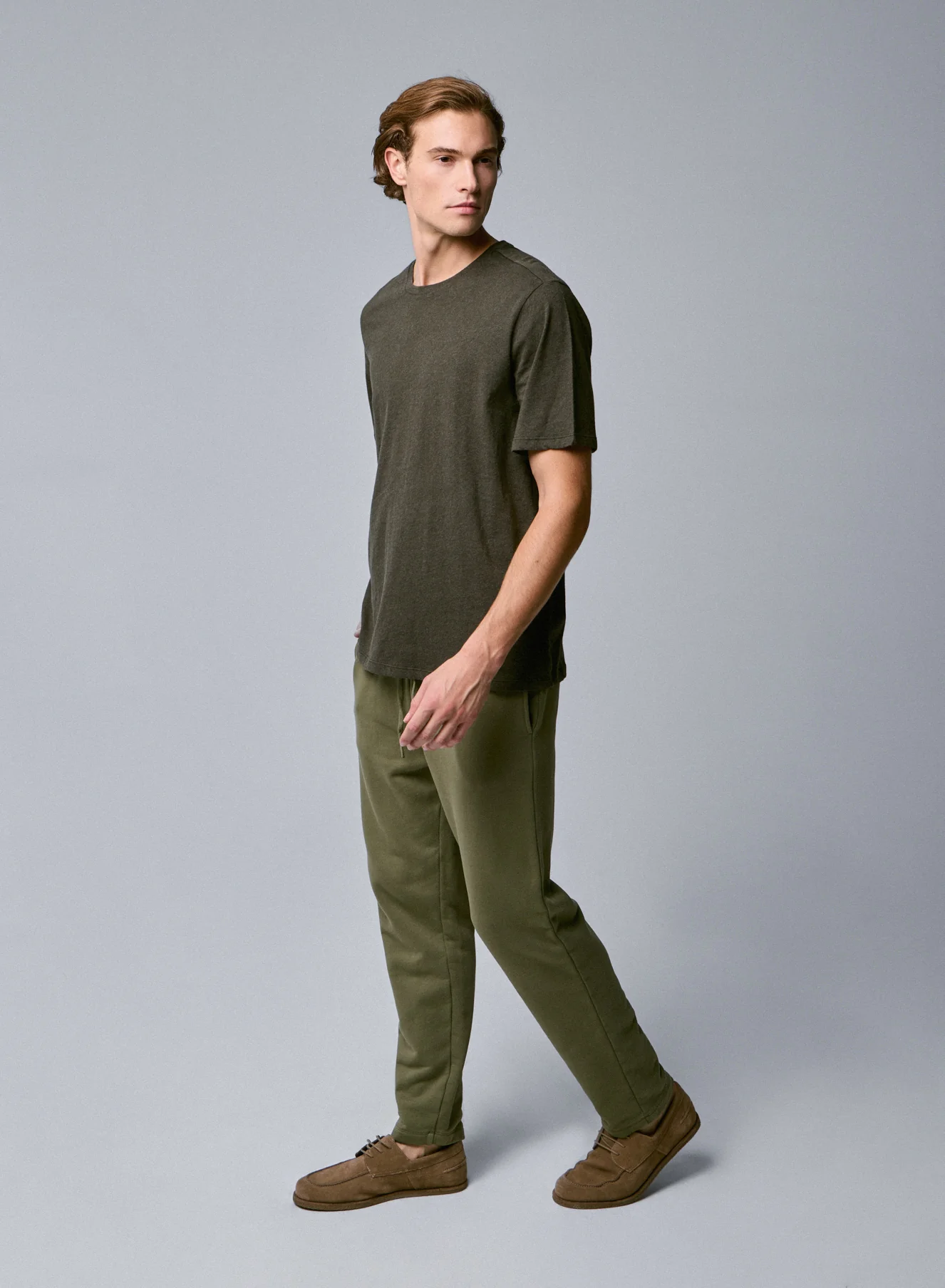 T-shirt Vert Col Rond Manches Courtes en Coton organique - Image 4