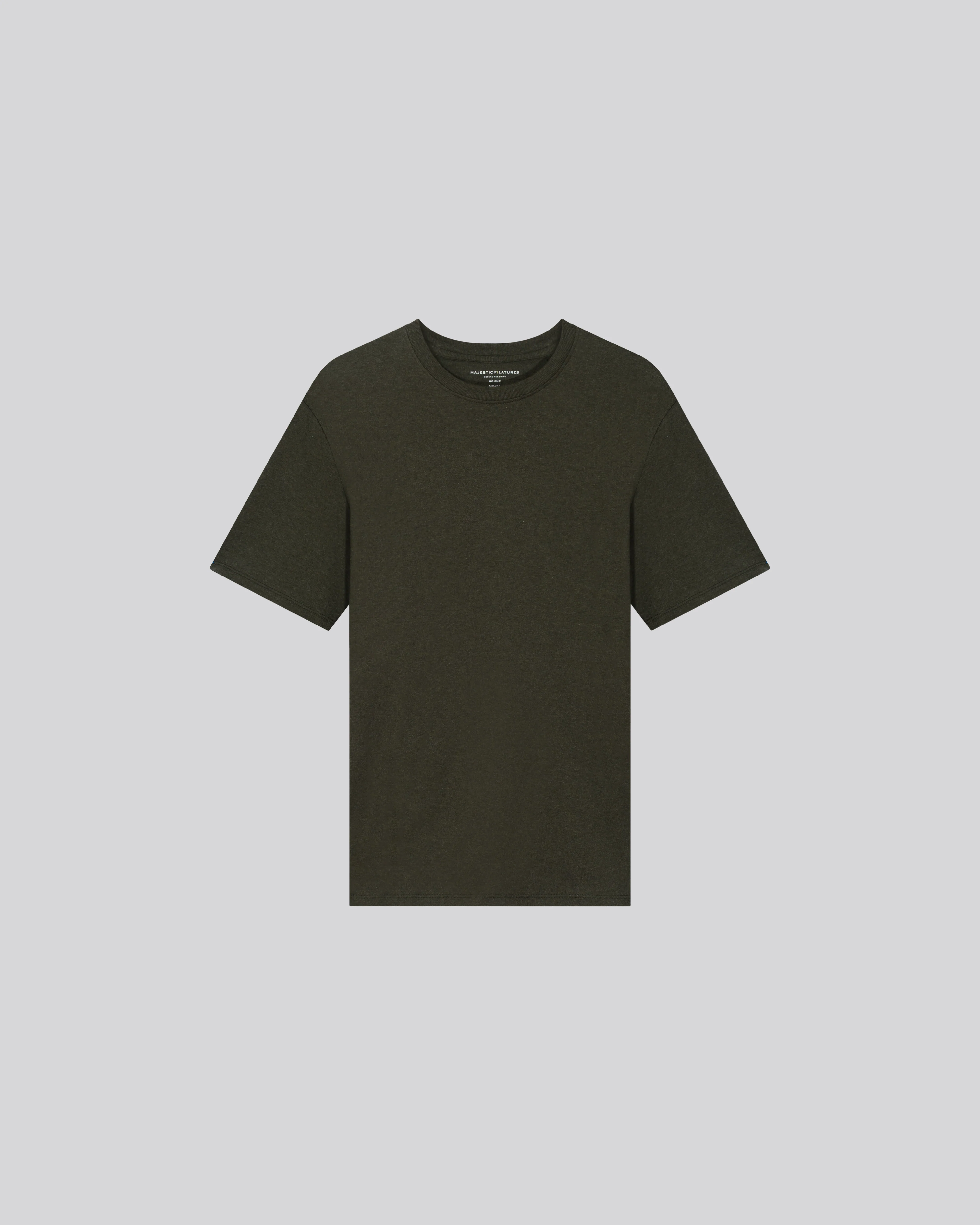 T-shirt Vert Col Rond Manches Courtes en Coton organique - Image 6