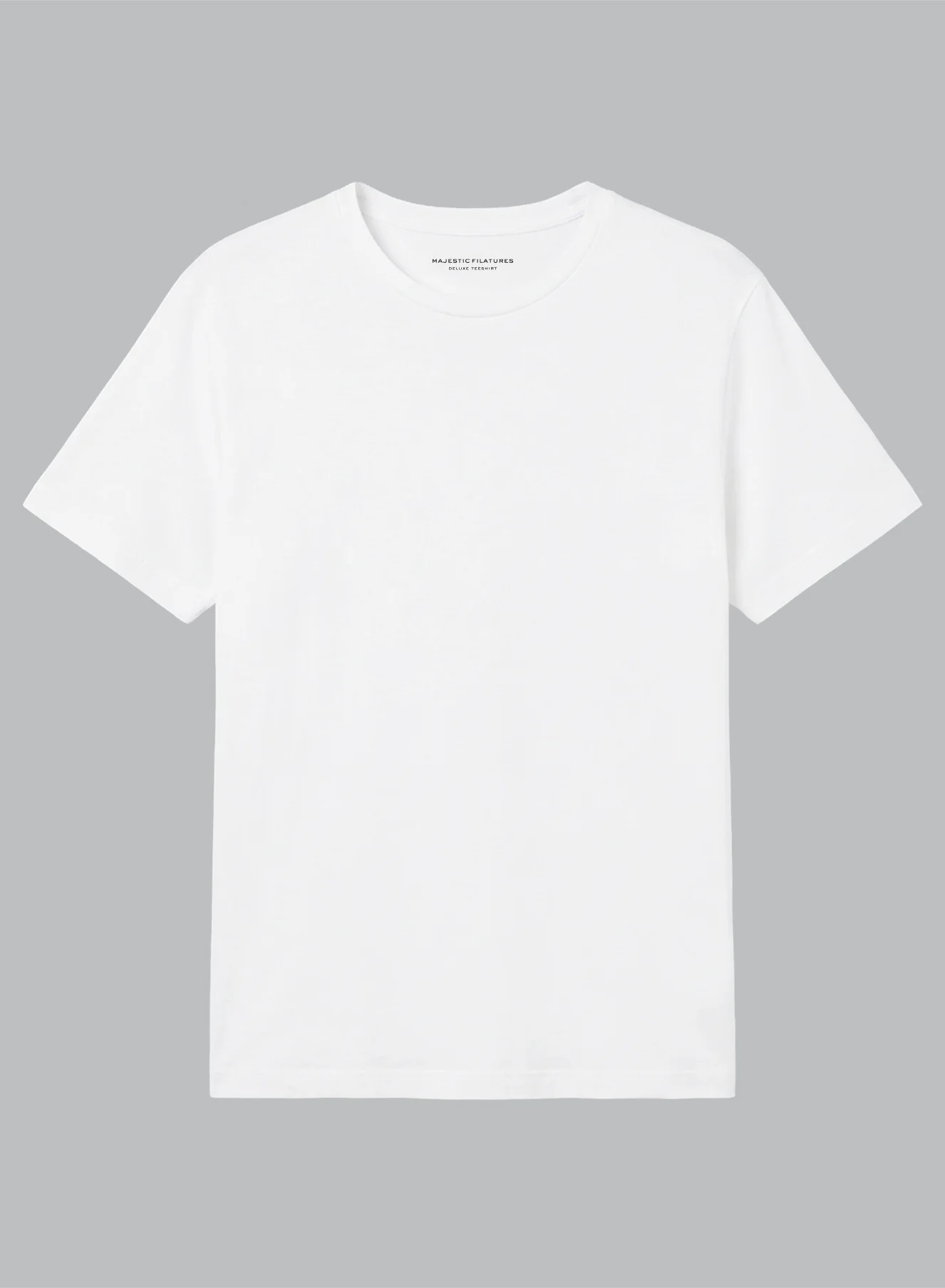 T-shirt Blanc Col Rond Manches Courtes en Lin / Elasthanne - Image 8