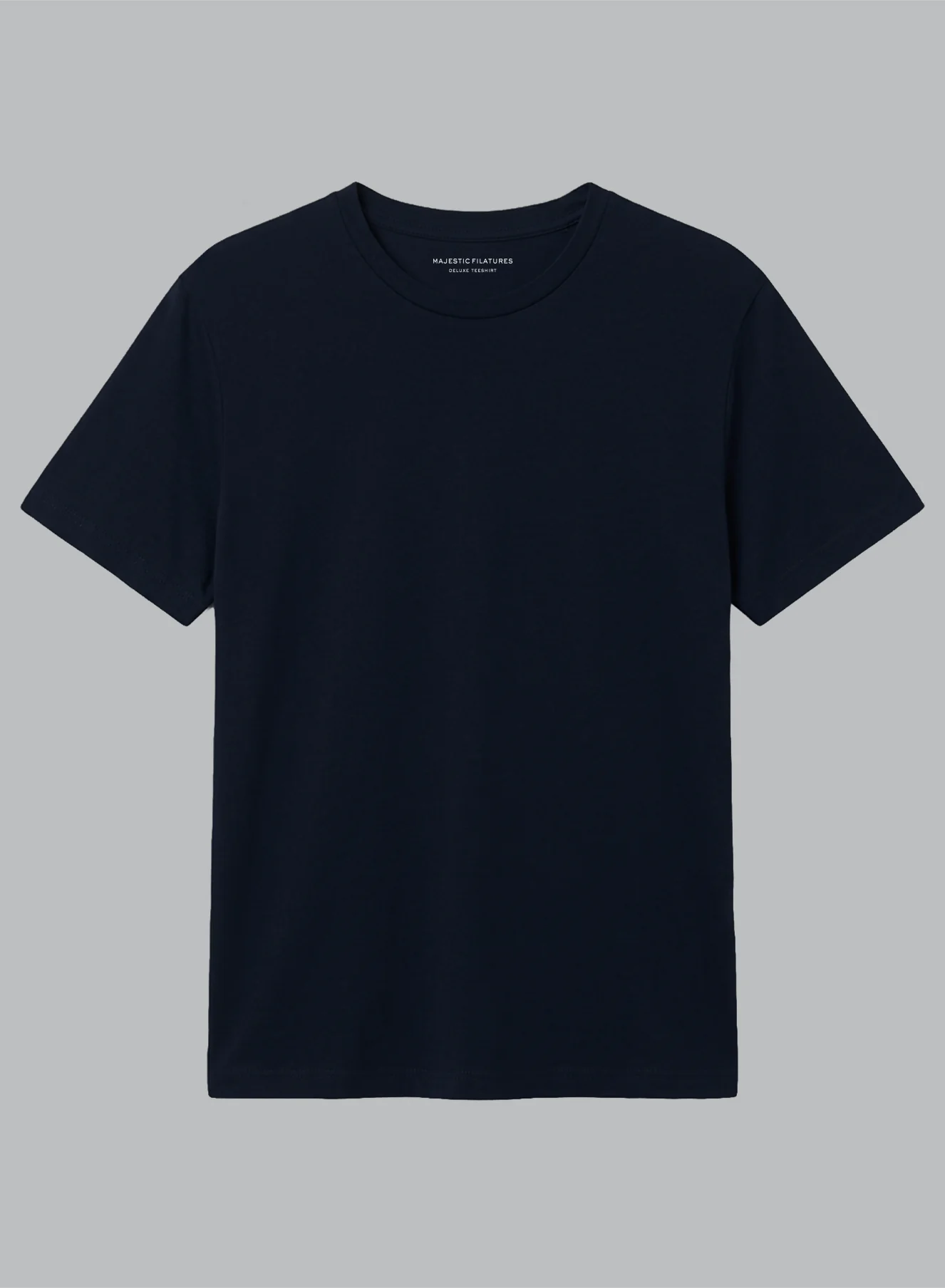 T-shirt Marine Col Rond Manches Courtes en Lin / Elasthanne - Image 8