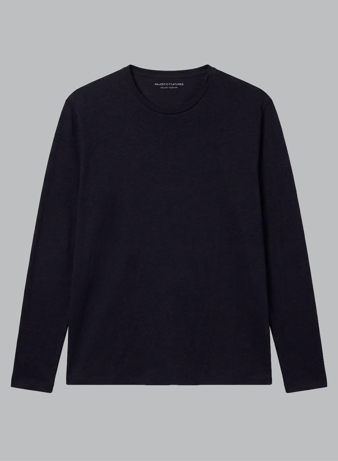 T-shirt Marine Col Rond Manches Longues en Lin / Elasthanne - Image 7