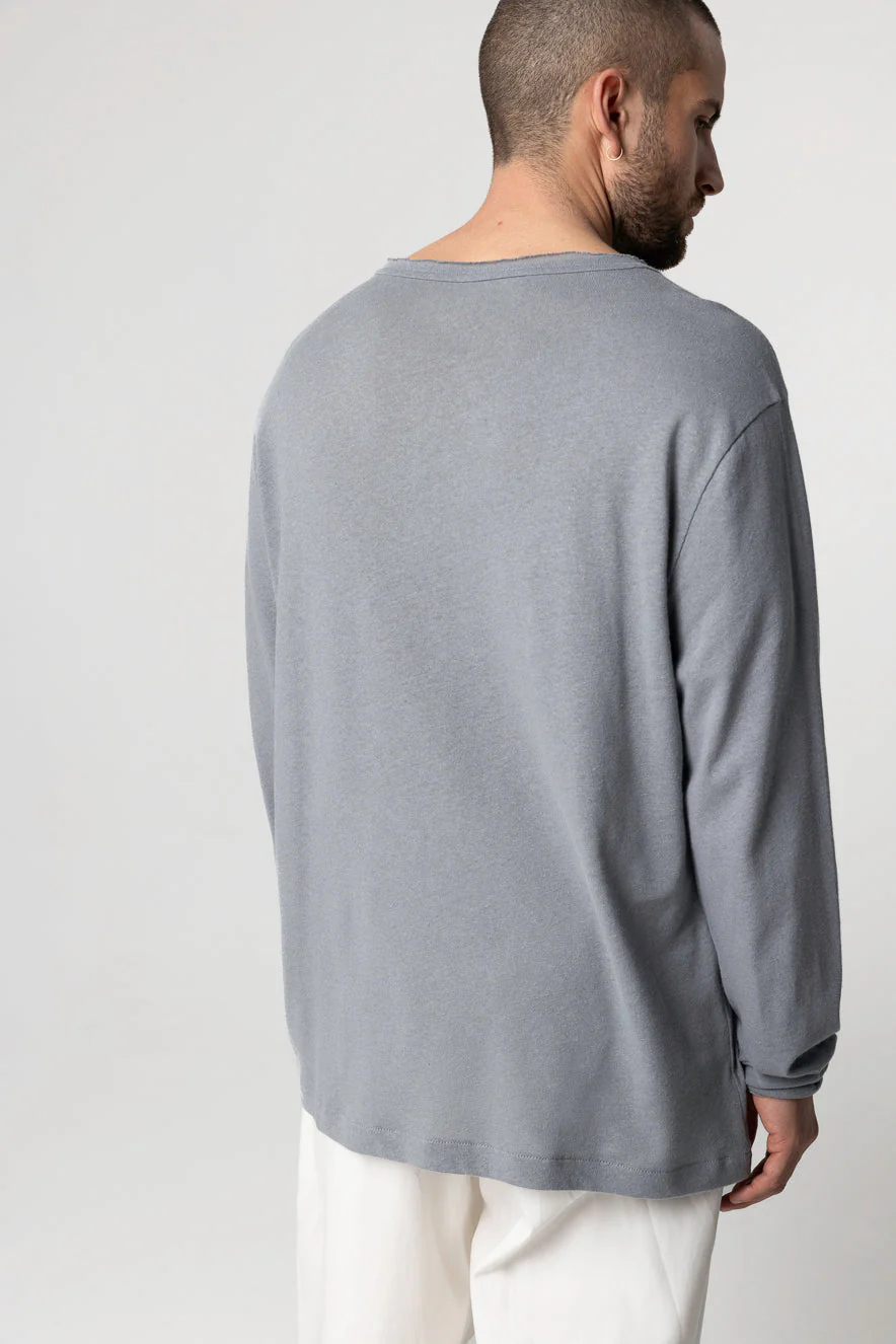 Tunisien Gris Manches Longues en Coton / Lin - Image 4
