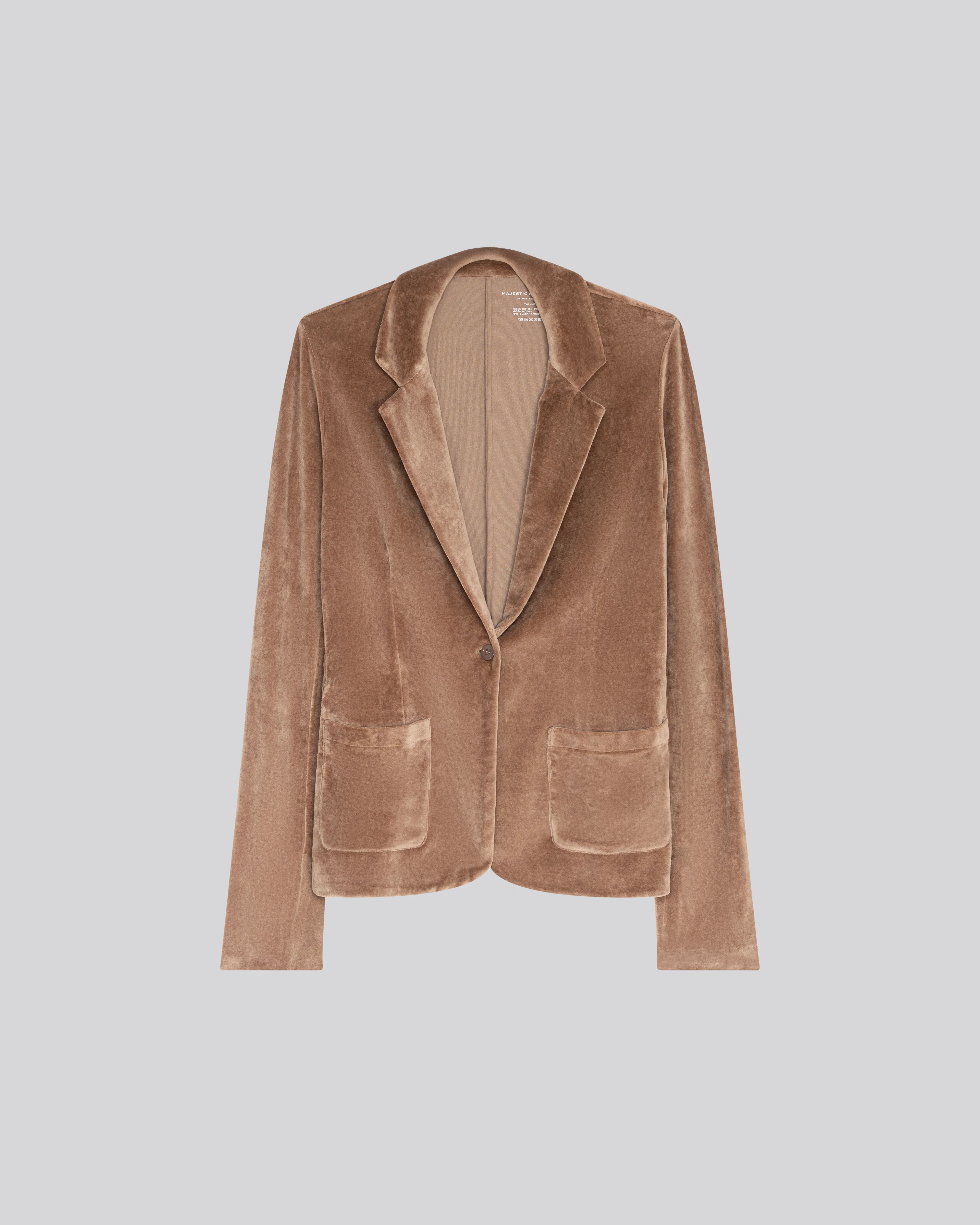 Veste Beige Manches Longues en Velours - Image 6
