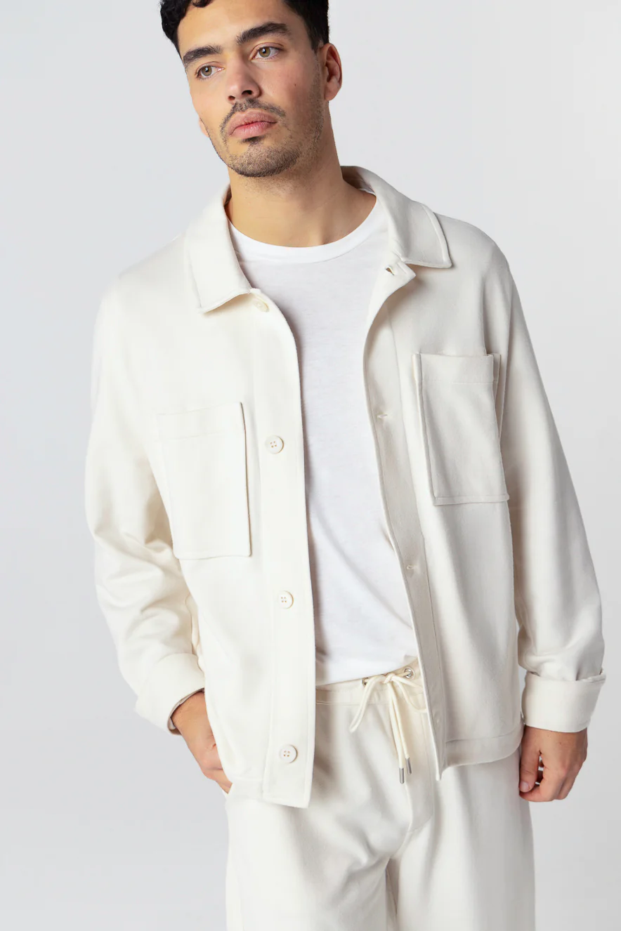 Veste Crème Manches Longues en Lyocel, Tencel / Coton Organique