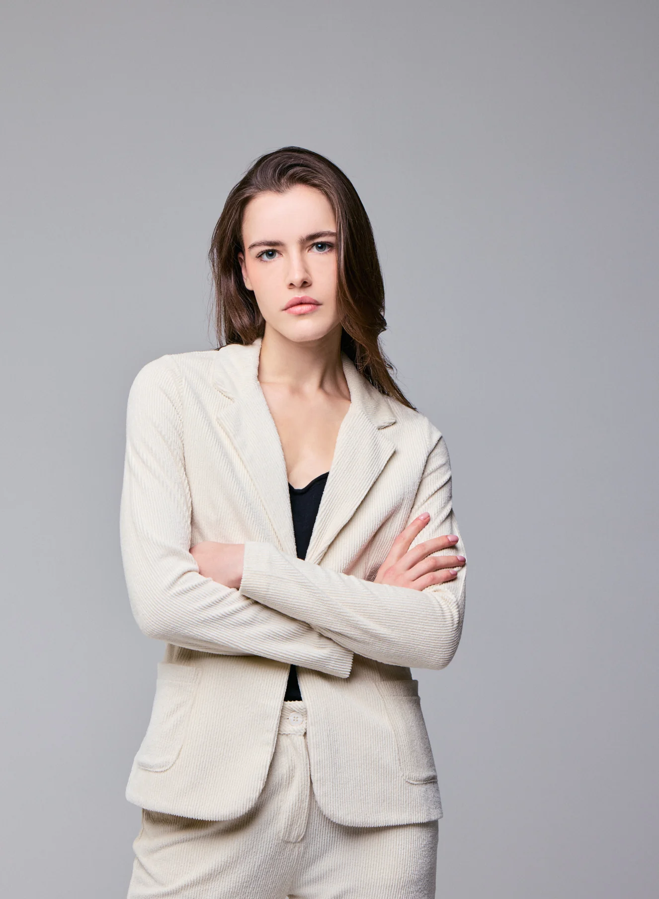 Veste Crème Manches Longues en Coton Organique / Polyester - Image 2