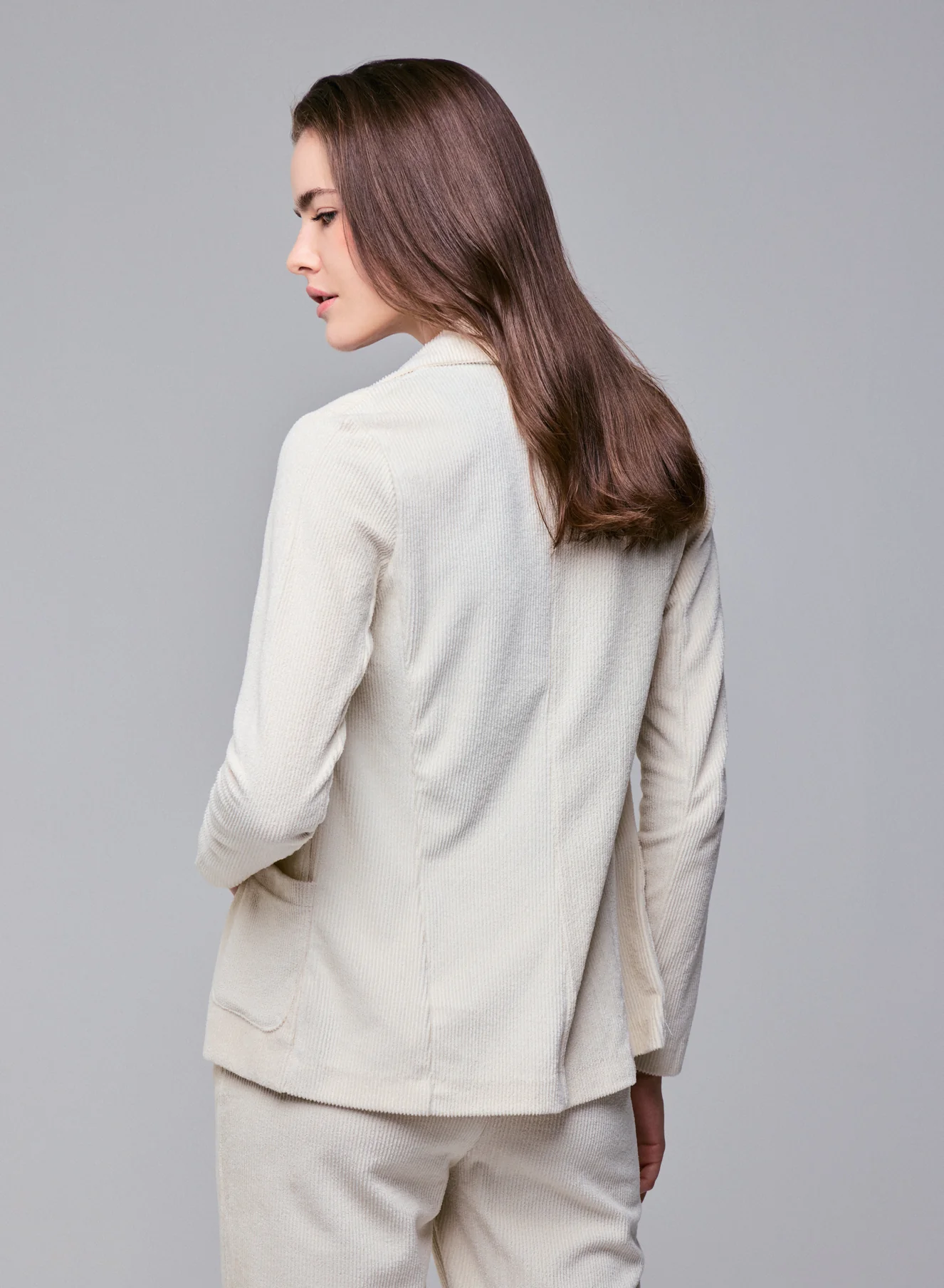 Veste Crème Manches Longues en Coton Organique / Polyester - Image 4