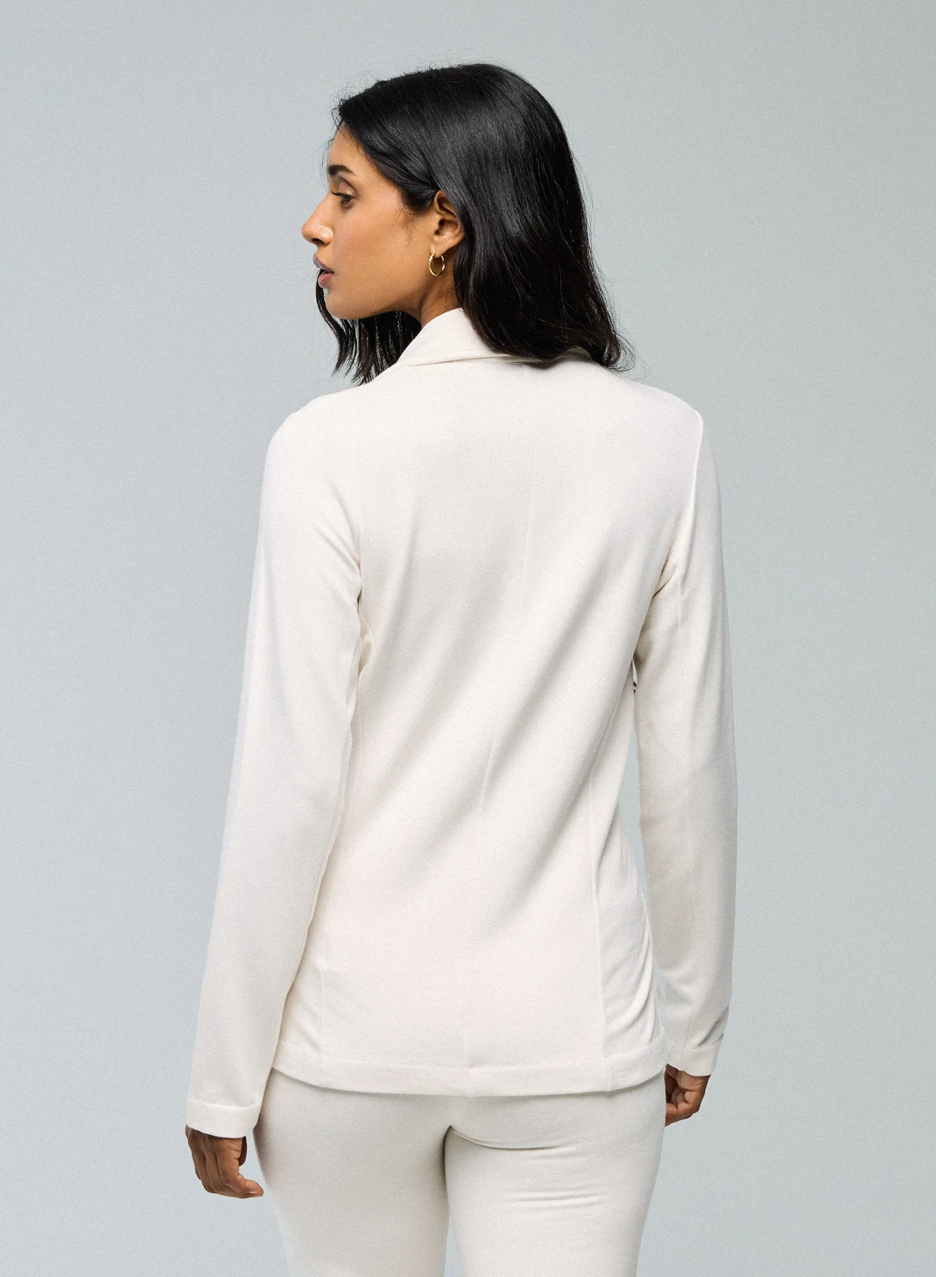 Veste Crème Manches Longues en Viscose / Elasthanne - Image 5