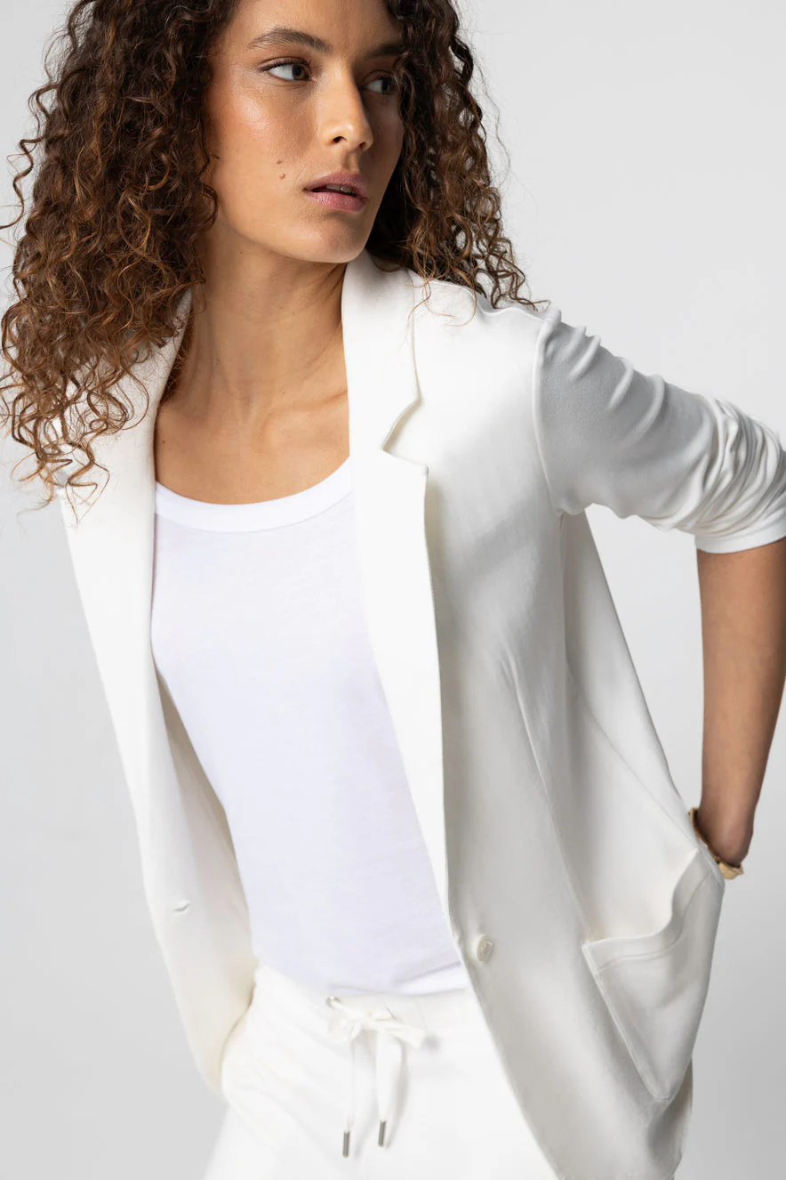 Veste Cream Manches Longues en Viscose / Elasthanne - Image 4