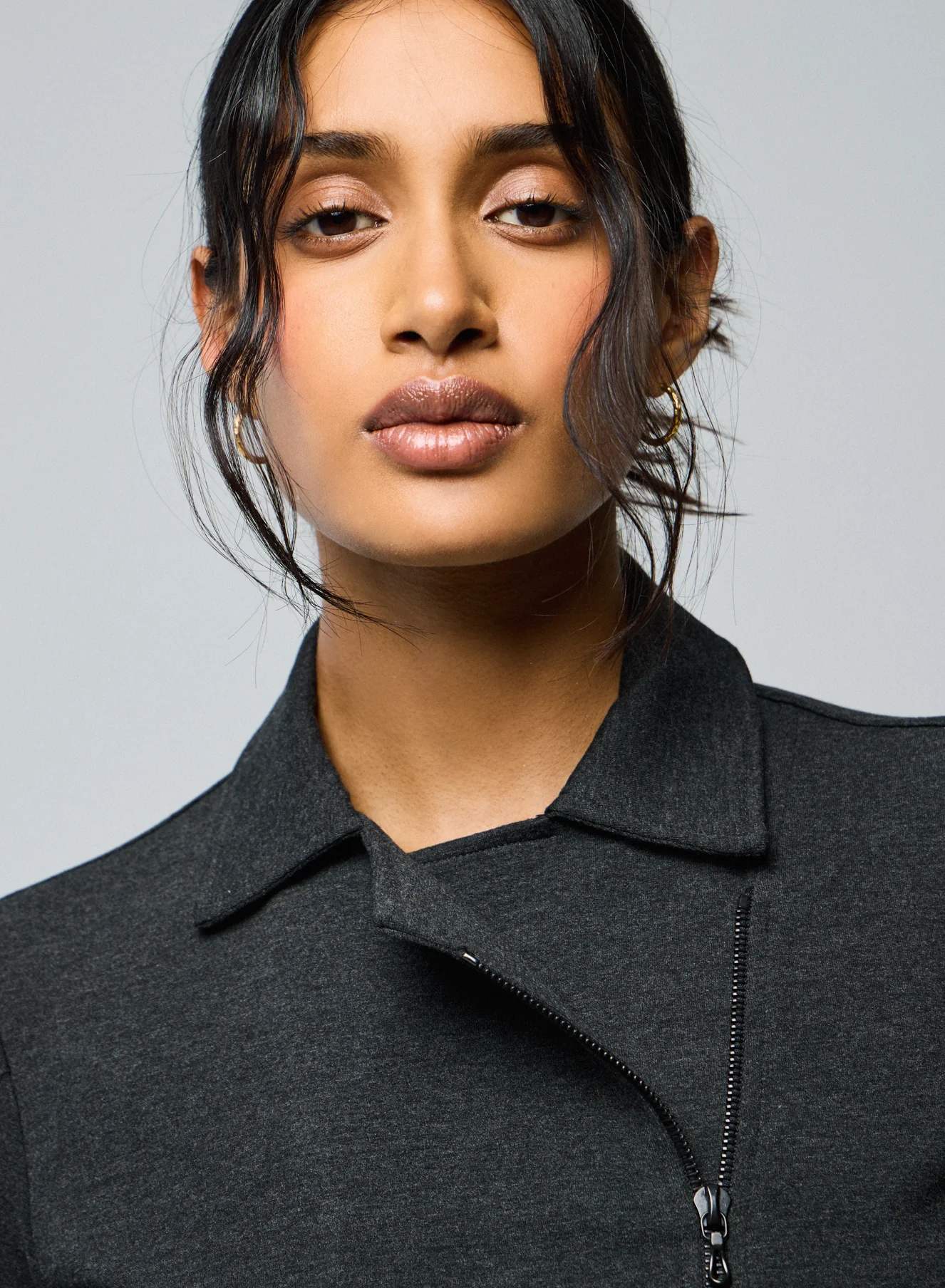 Veste Gris Veste Manches Longues en Viscose / Elasthanne - Image 3