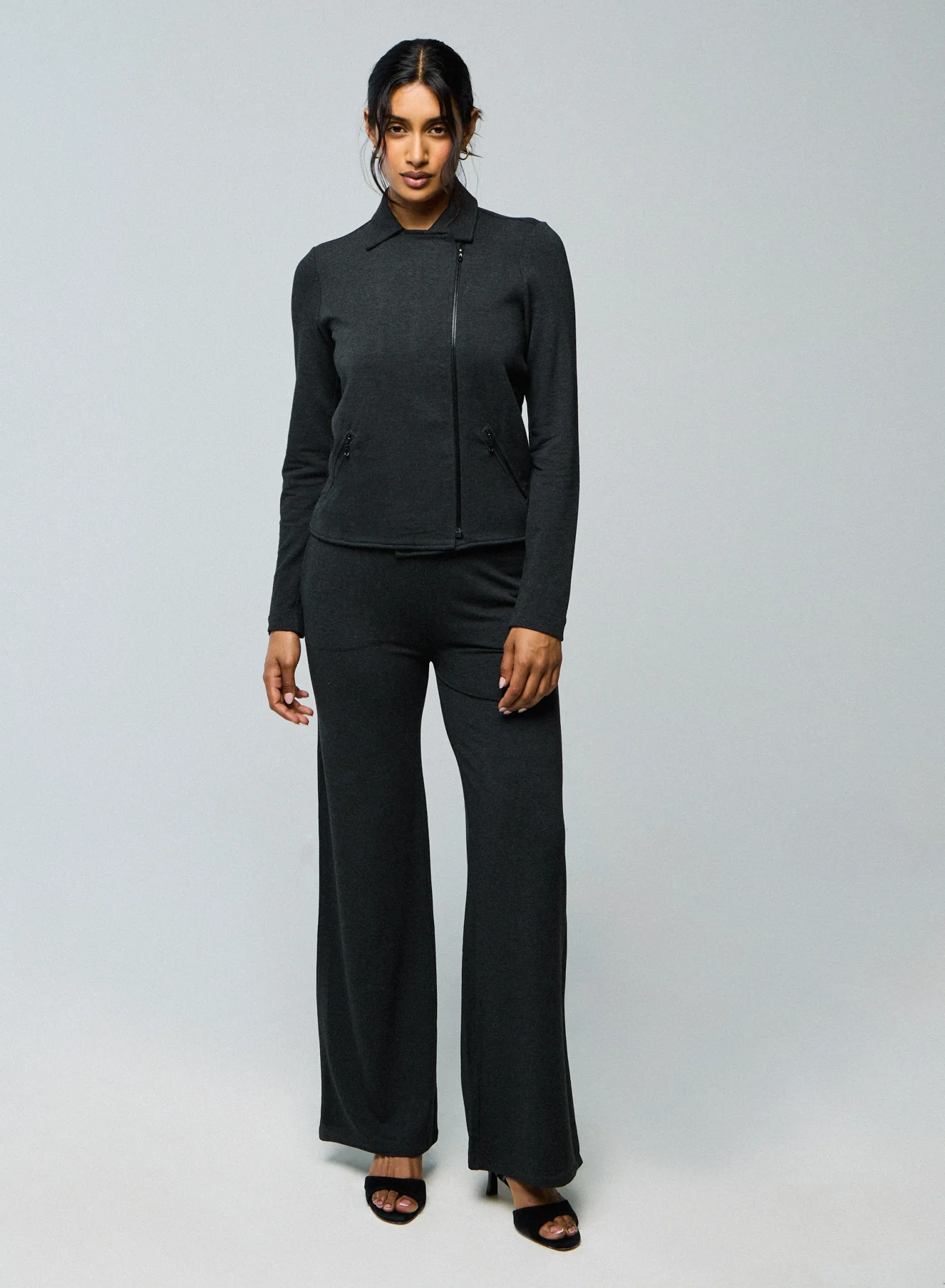 Veste Gris Veste Manches Longues en Viscose / Elasthanne - Image 4