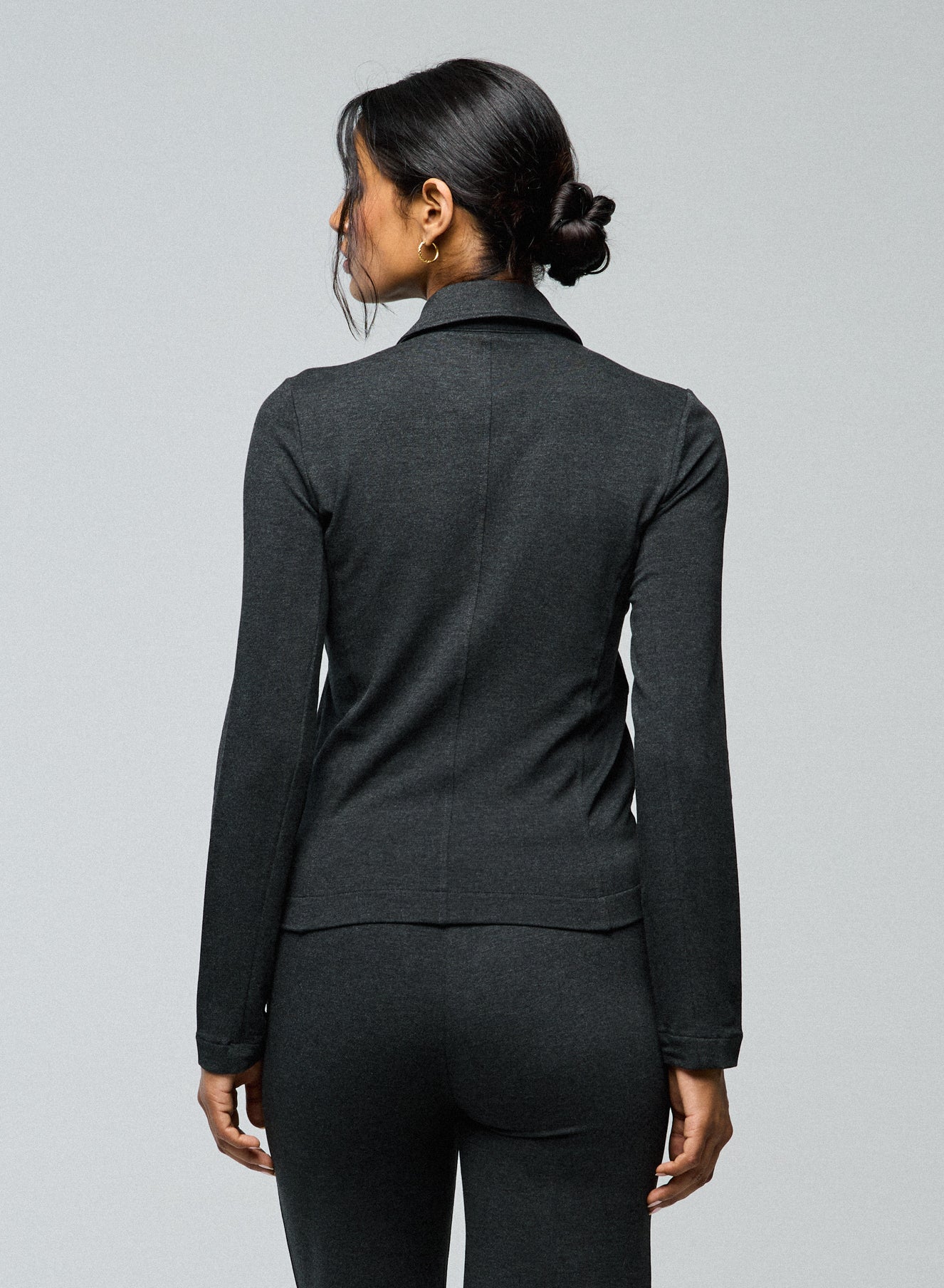 Veste Gris Veste Manches Longues en Viscose / Elasthanne - Image 5