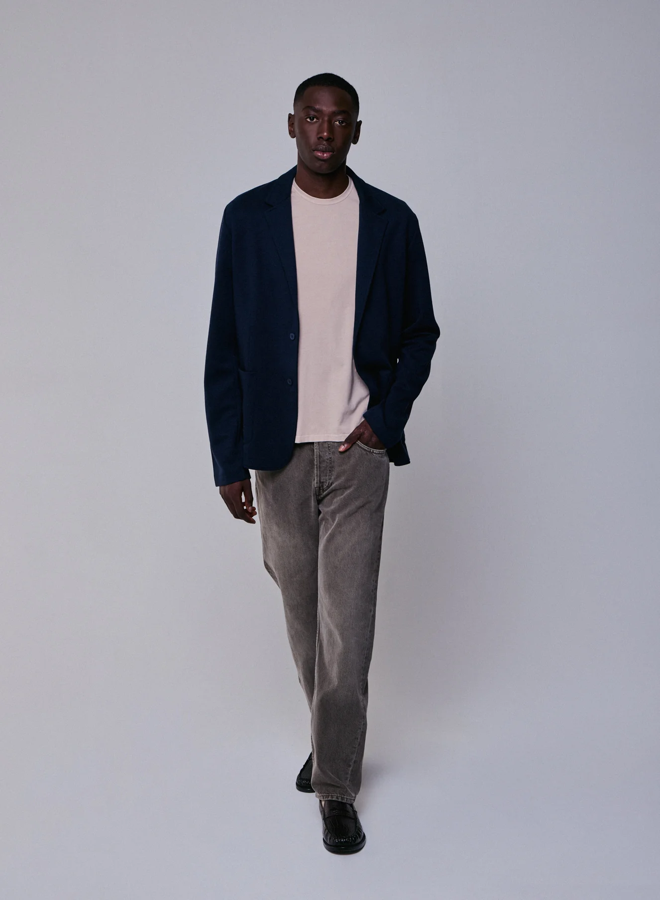 Veste Marine Col Veste Manches Longues en Lyocell / Tencel / Coton organique - Image 3