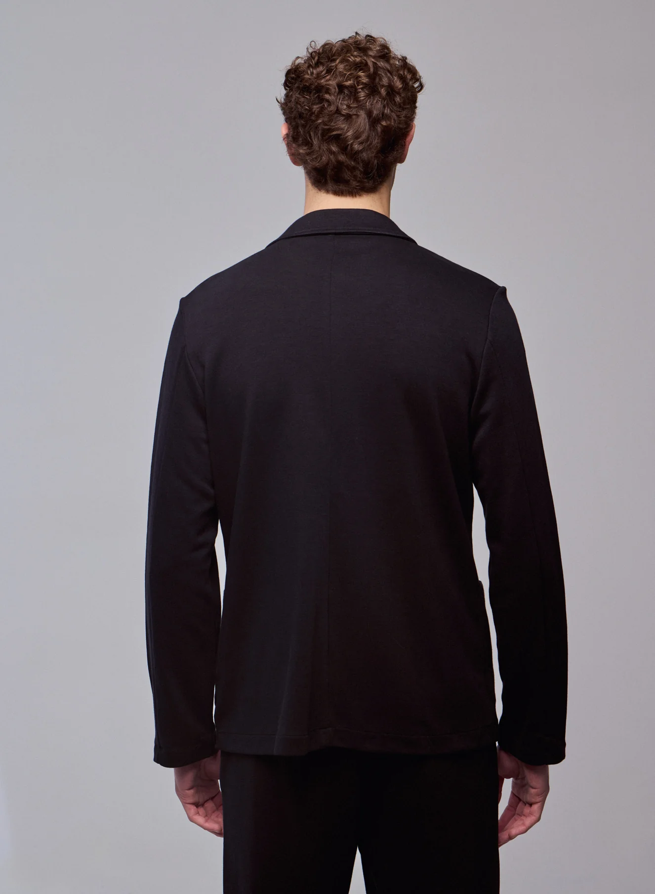 Veste Noire Col Veste Manches Longues en Lyocell / Tencel / Coton organique - Image 4