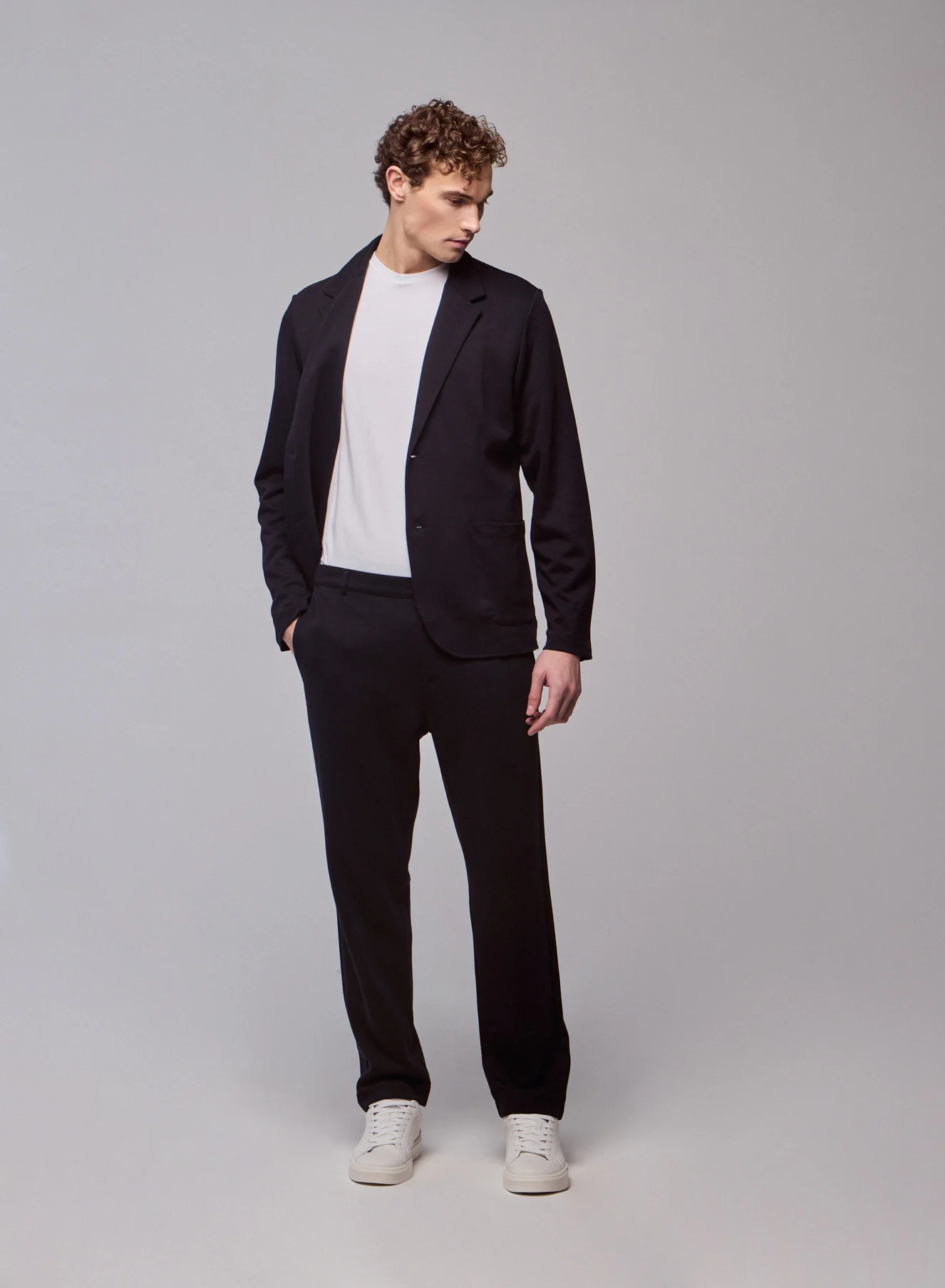 Veste Noire Col Veste Manches Longues en Lyocell / Tencel / Coton organique - Image 5