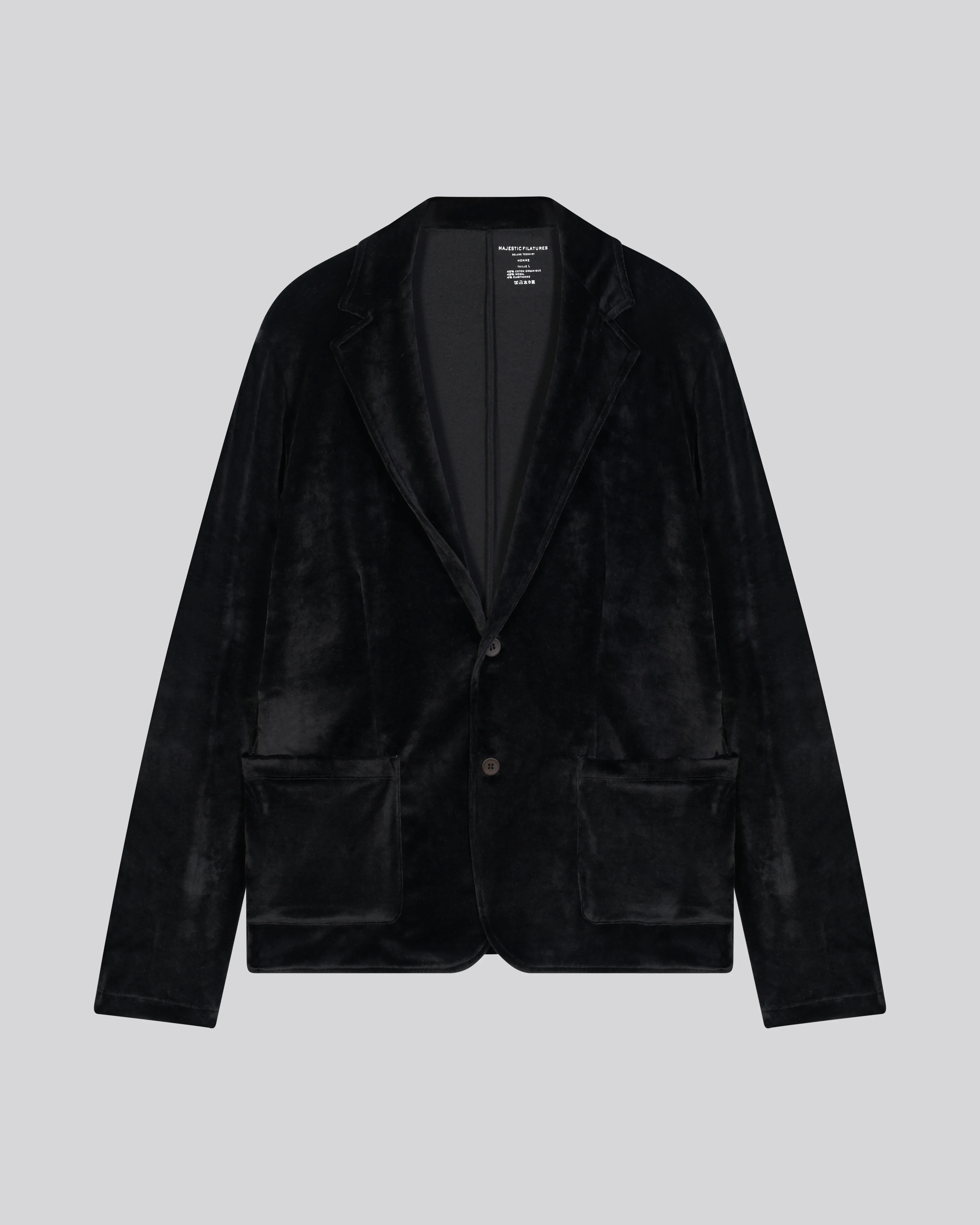 Veste Noire Veste Manches Longues en Coton Organique / Modal / Elasthanne - Image 6