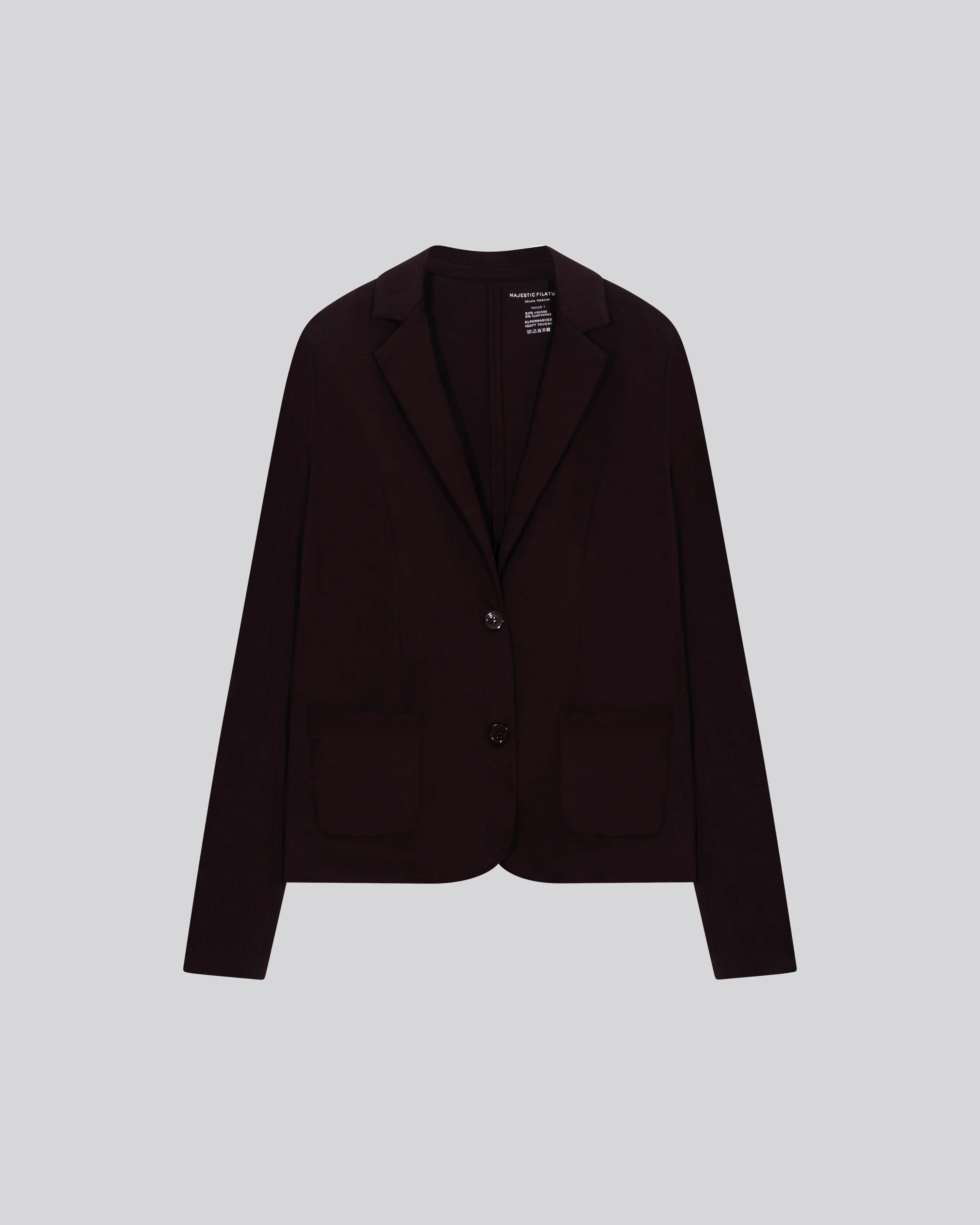Veste Aubergine Veste Manches Longues en Viscose / Elasthanne - Image 6